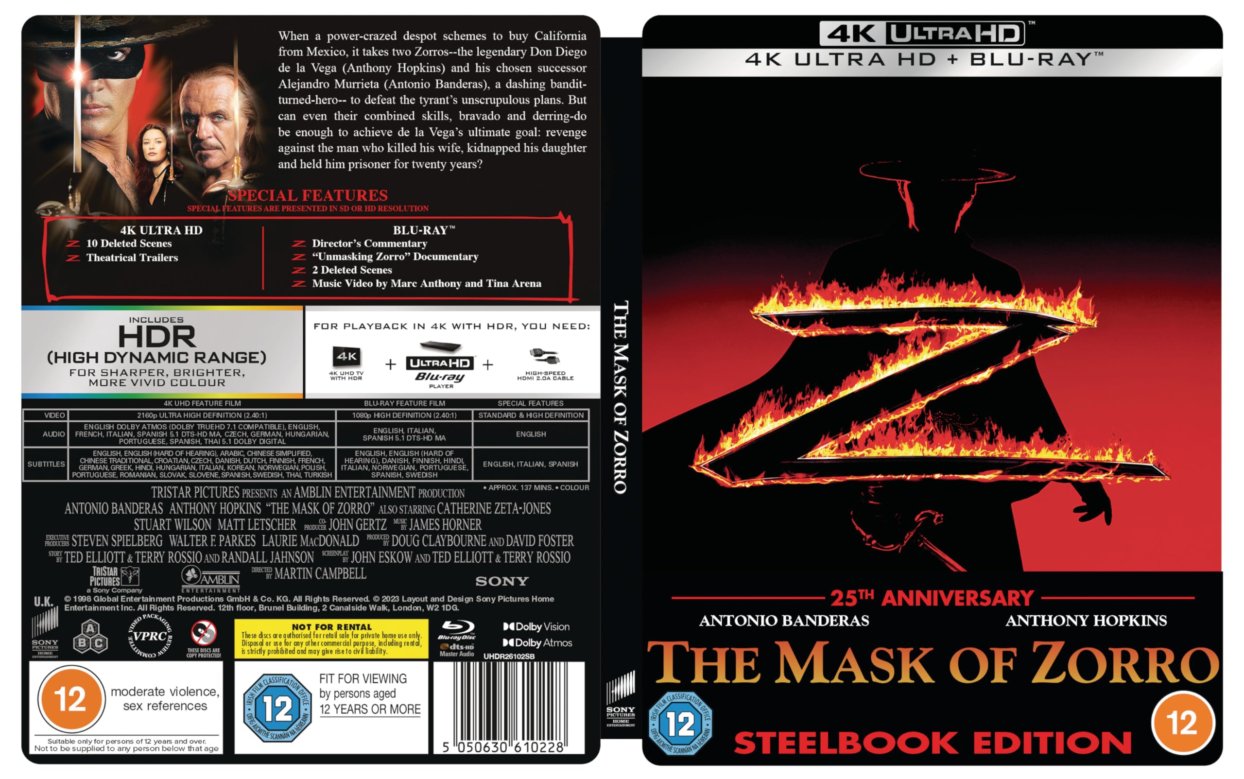 The Mask of Zorro [4K UHD Blu-ray SteelBook] 3