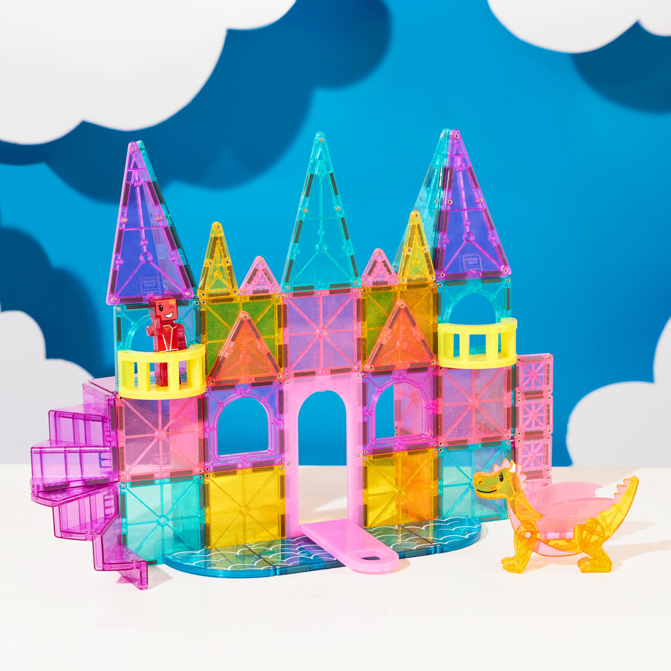 Magna-Tiles Castle DLX 48-Piece Magnetic Construction Set | Ages 3+ 3