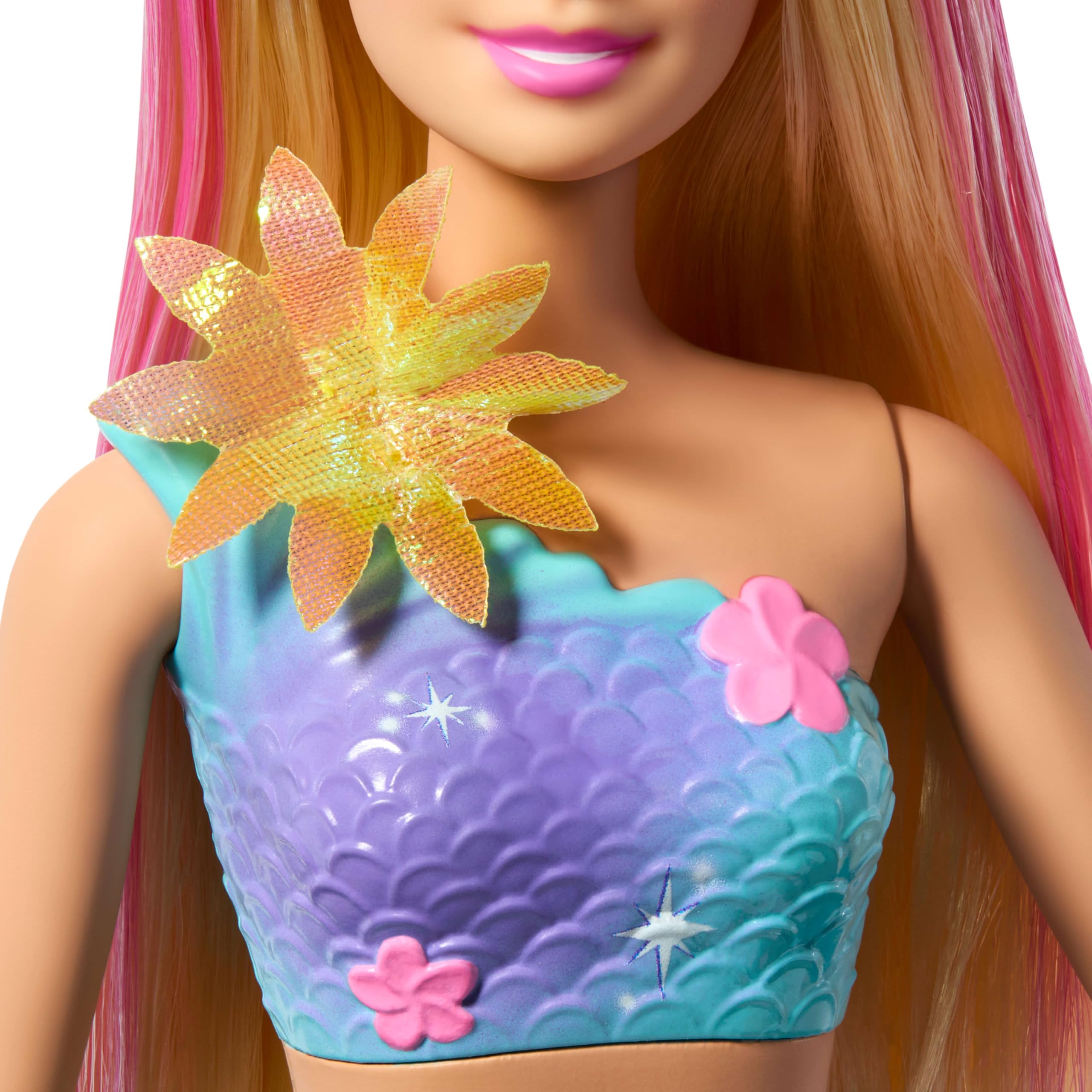 Barbie Mermaid Toy Doll with Surprise Magic Blooming Flowers Feature - Blue 5