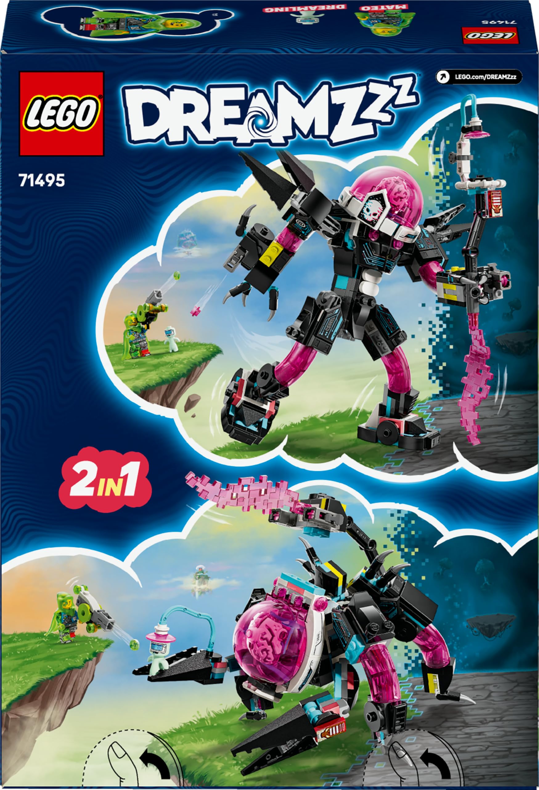 LEGO DREAMZzz 2in1 Mateo vs. Cyber Brain Mech - Rebuildable Robot Playset for 8+ 5
