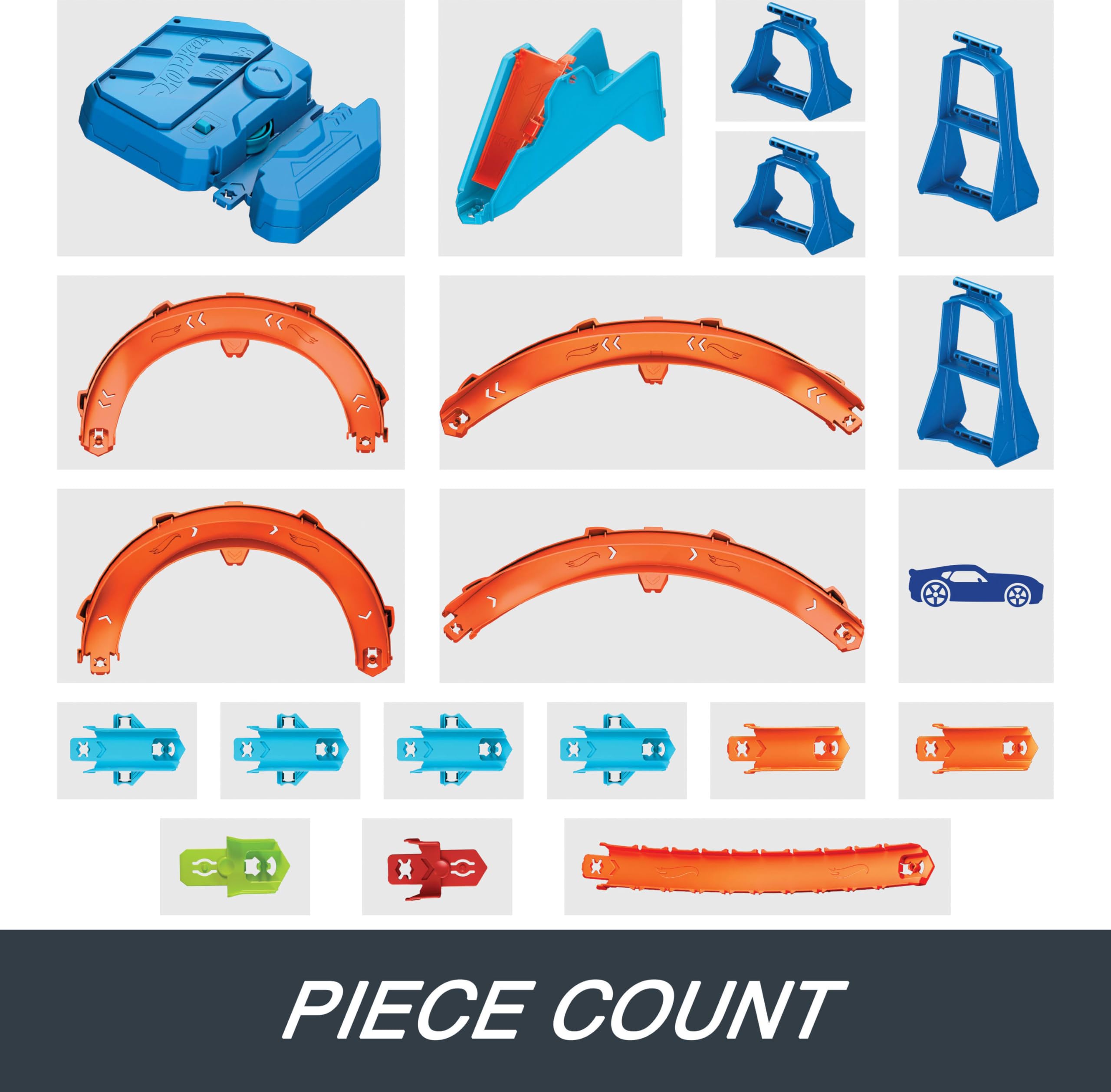 Hot Wheels Boosted Jump Speedway - Deluxe Building Set with Motorized Booster, 5+ Years 11