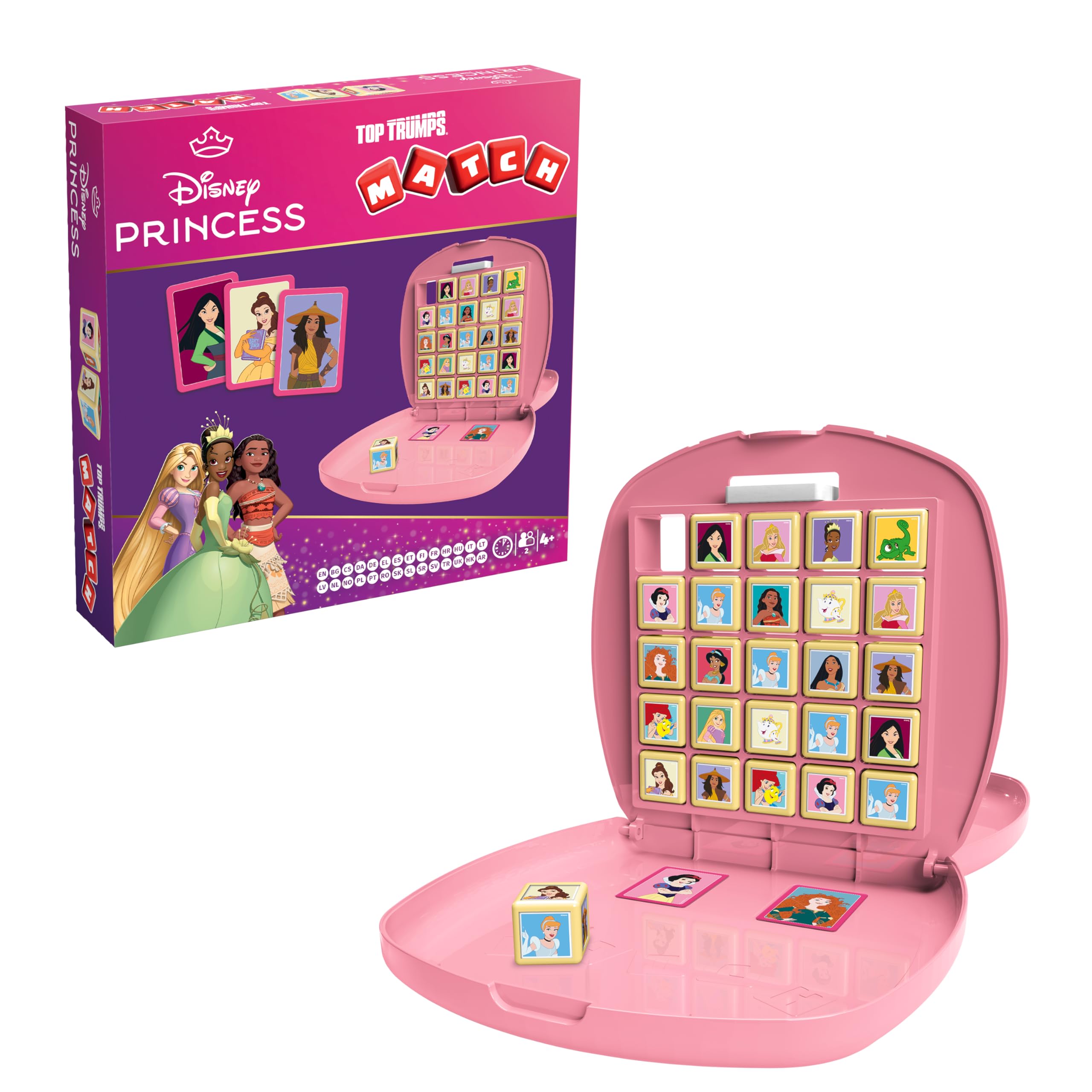 Top Trumps Match Disney Princess Board Game - 2 Player Family Fun | Multilingual | Portable 1