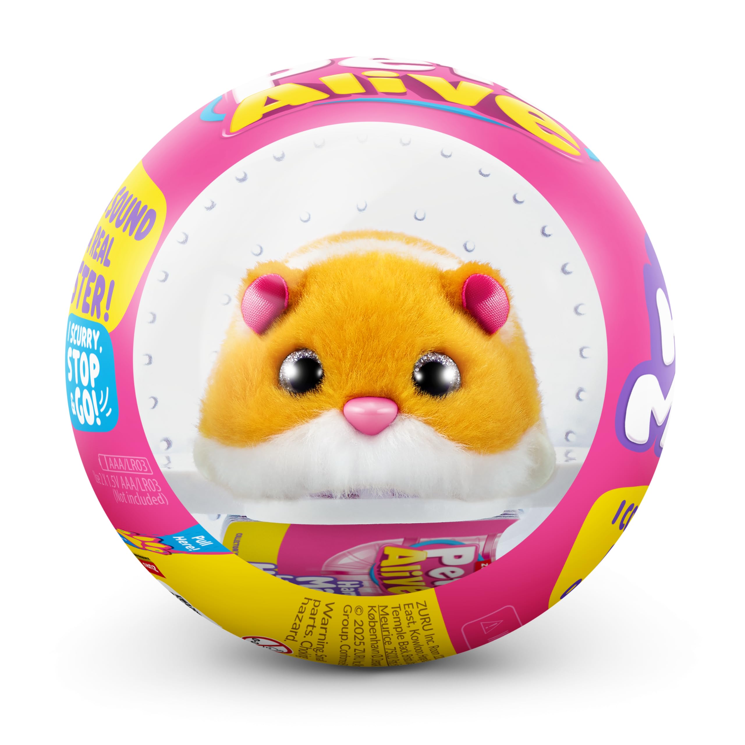 Pets Alive Hamstermania Electronic Pet - Orange Hamster with 20+ Sounds | Interactive Toy