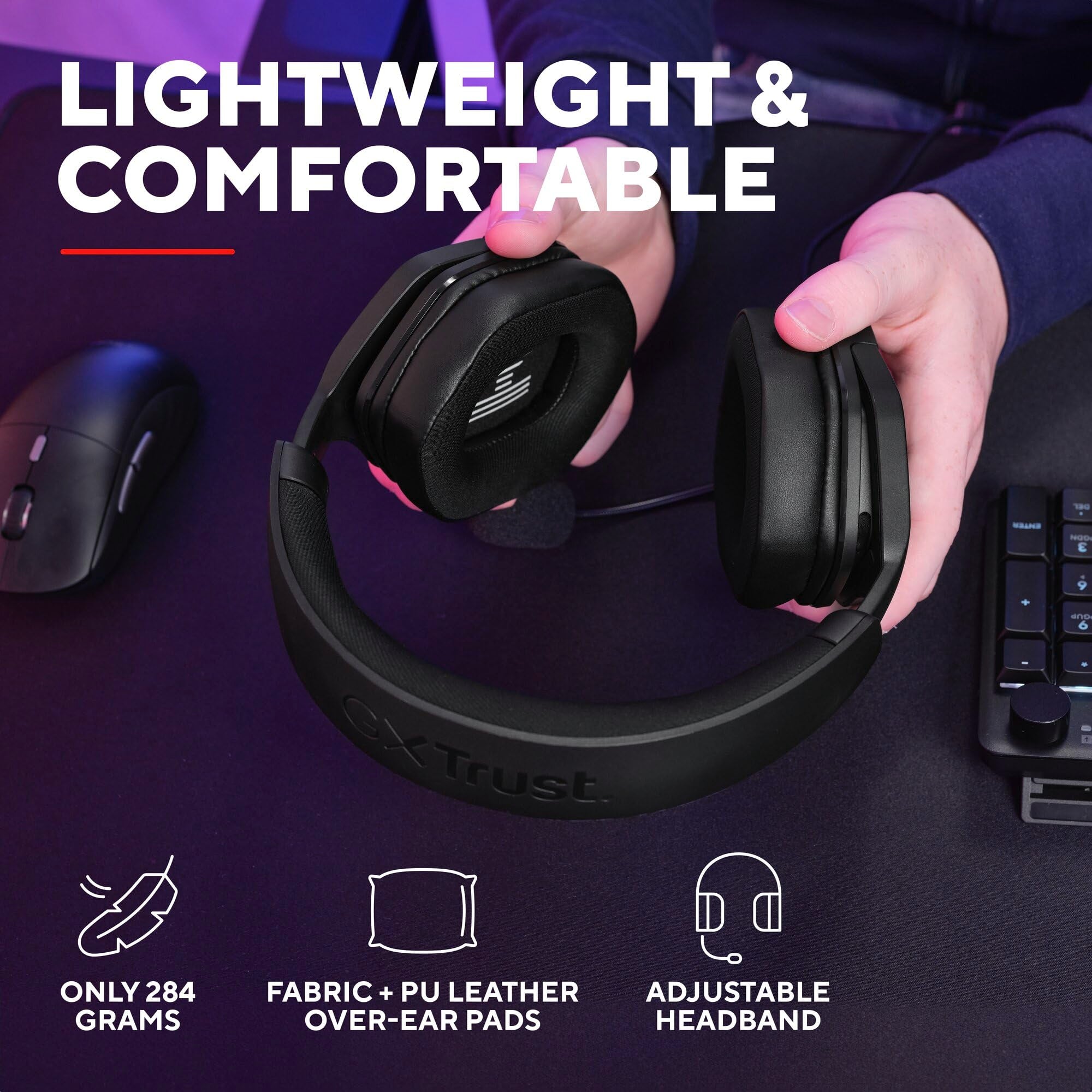 Trust Gaming Ravox GX1492 Gaming Headset with 50mm Drivers for PS5, PS4, Switch, PC, Mobile - 3.5mm Audio 14