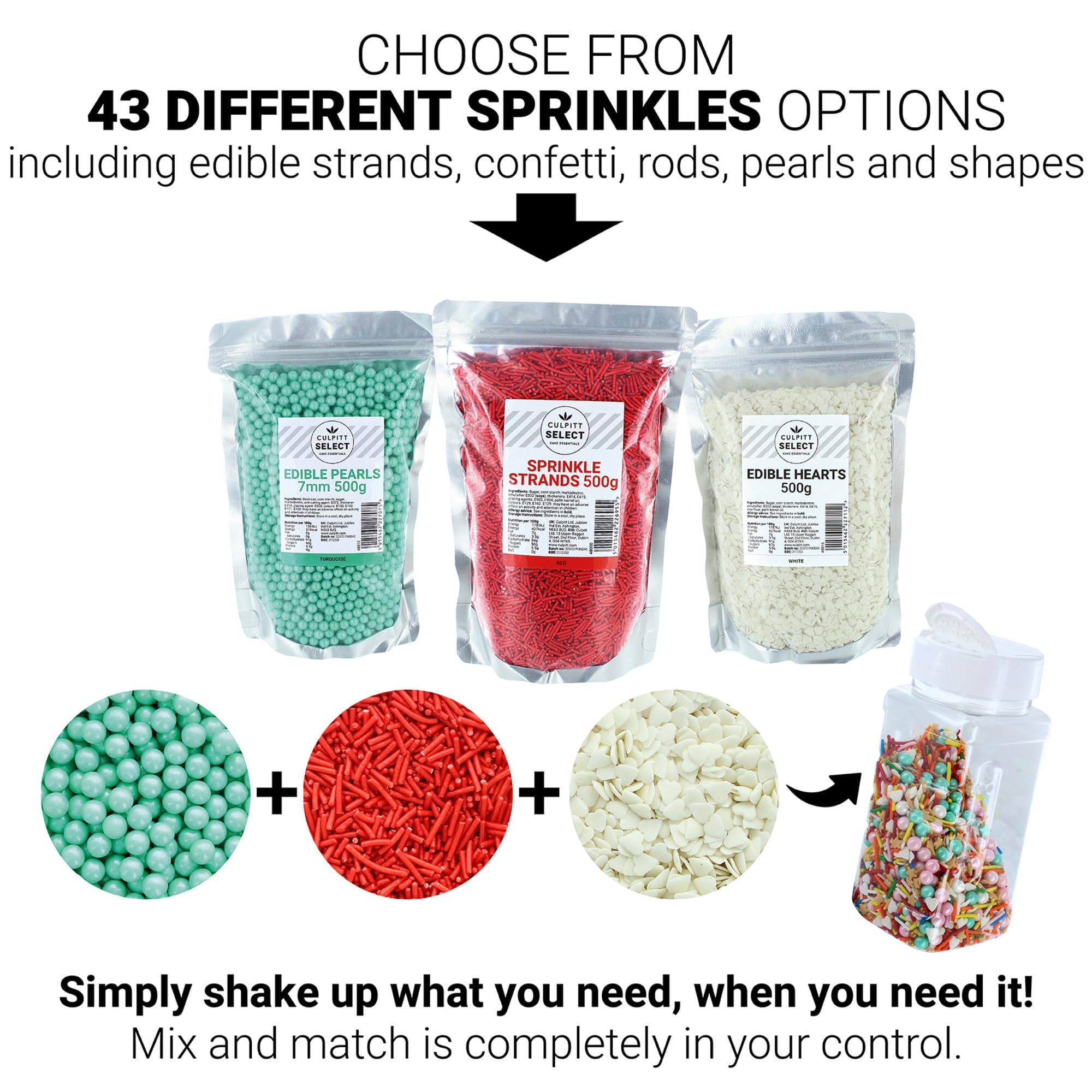 Culpitt Select Edible Pearls - White 7mm Beads for Cake Decorating | 500g Pouch 3