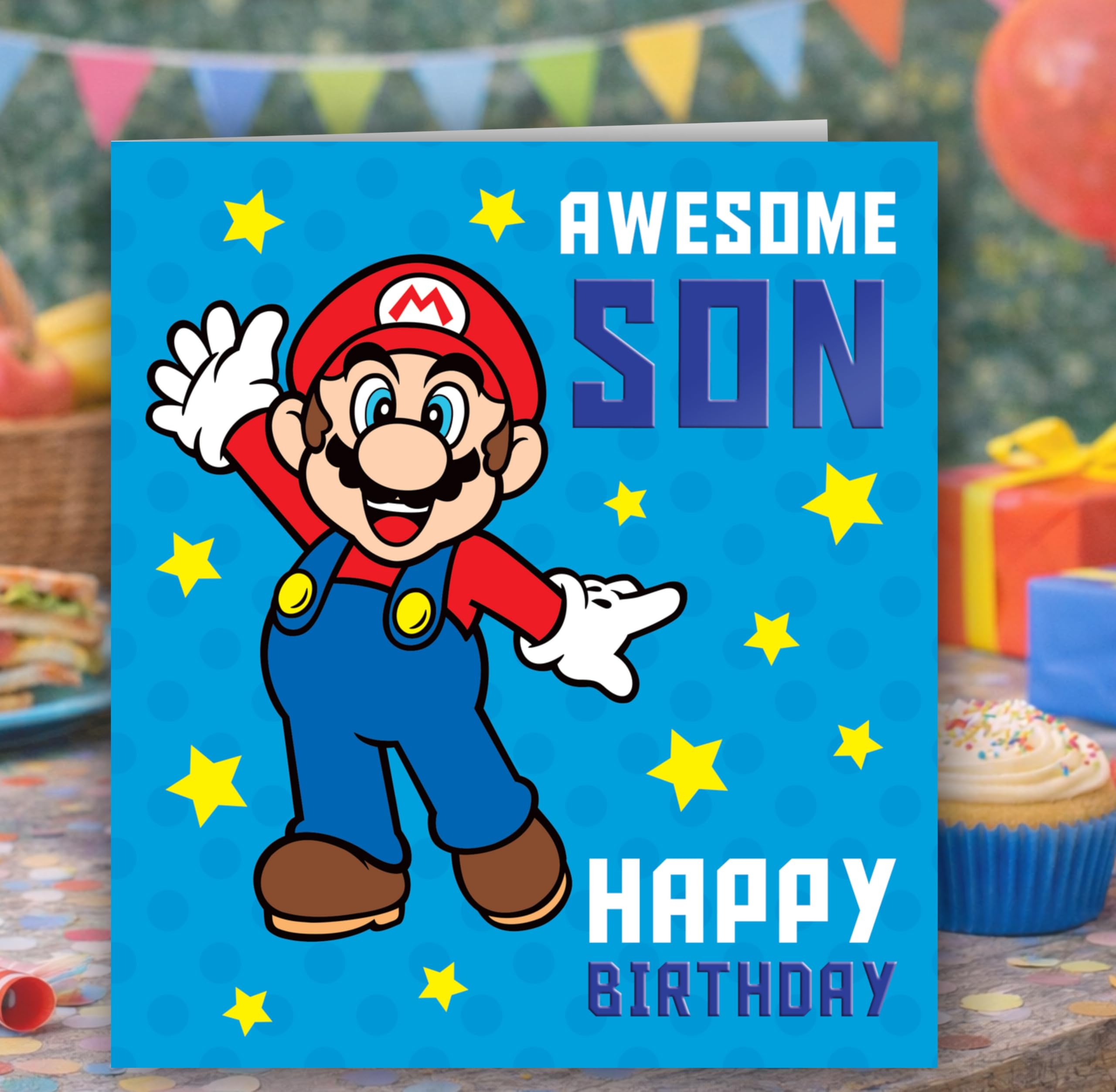 Danilo Promotions LTD Super Mario Son Birthday Greeting Card | Awesome Son Message | Standard Size