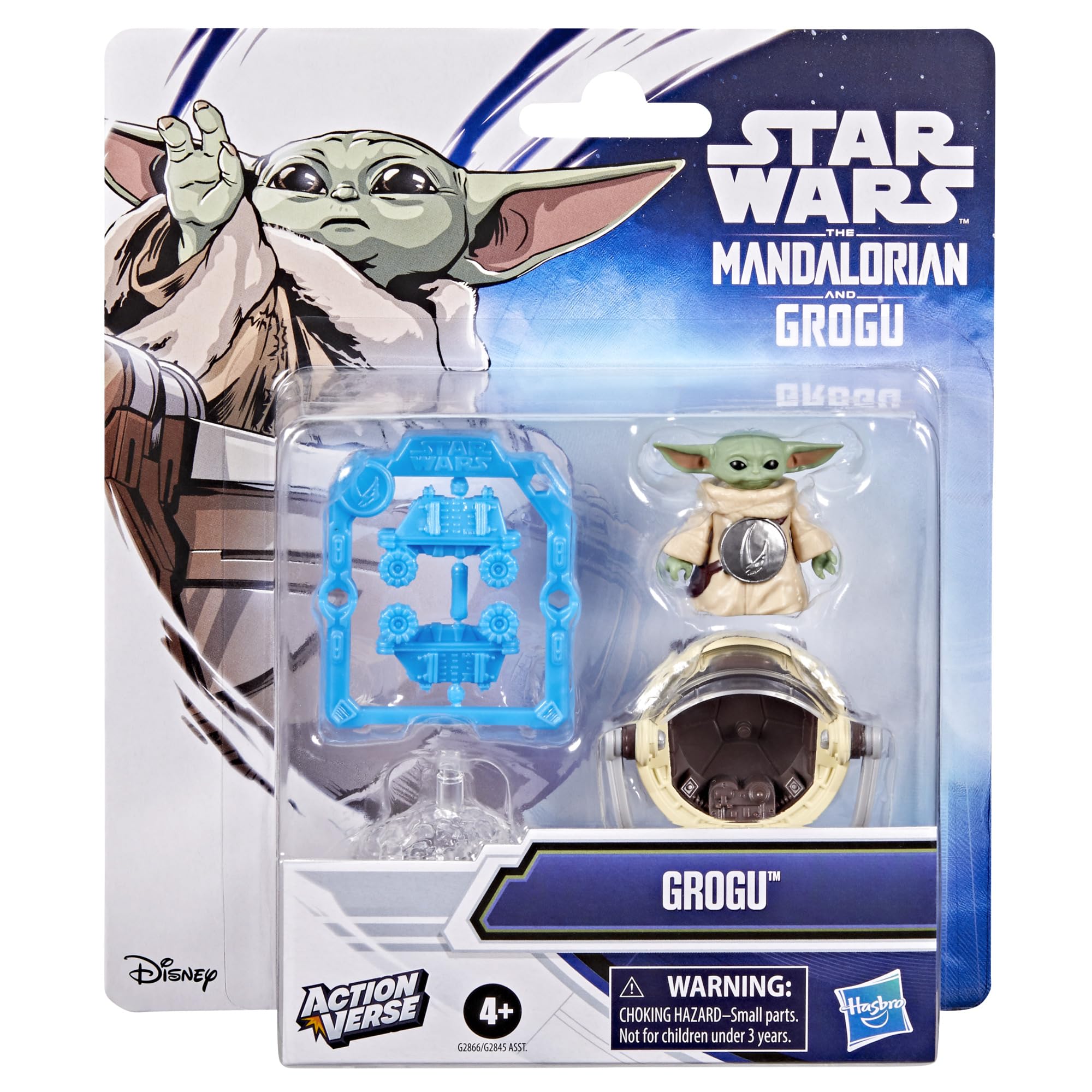Star Wars ActionVerse Grogu Action Figure Set | 3.3-cm Figure | Includes 3 Accessories | Ages 4+ 5