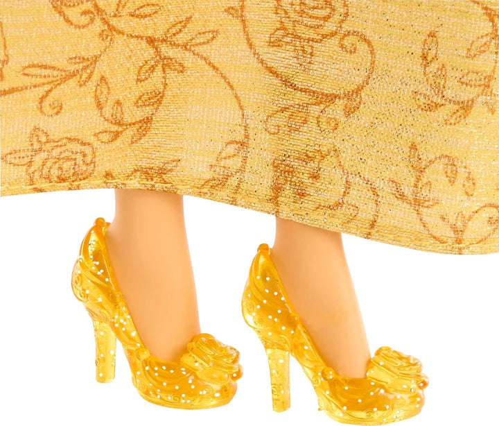 Disney Princess Belle Posable Fashion Doll - Sparkling Movie-Inspired Outfit & Accessories