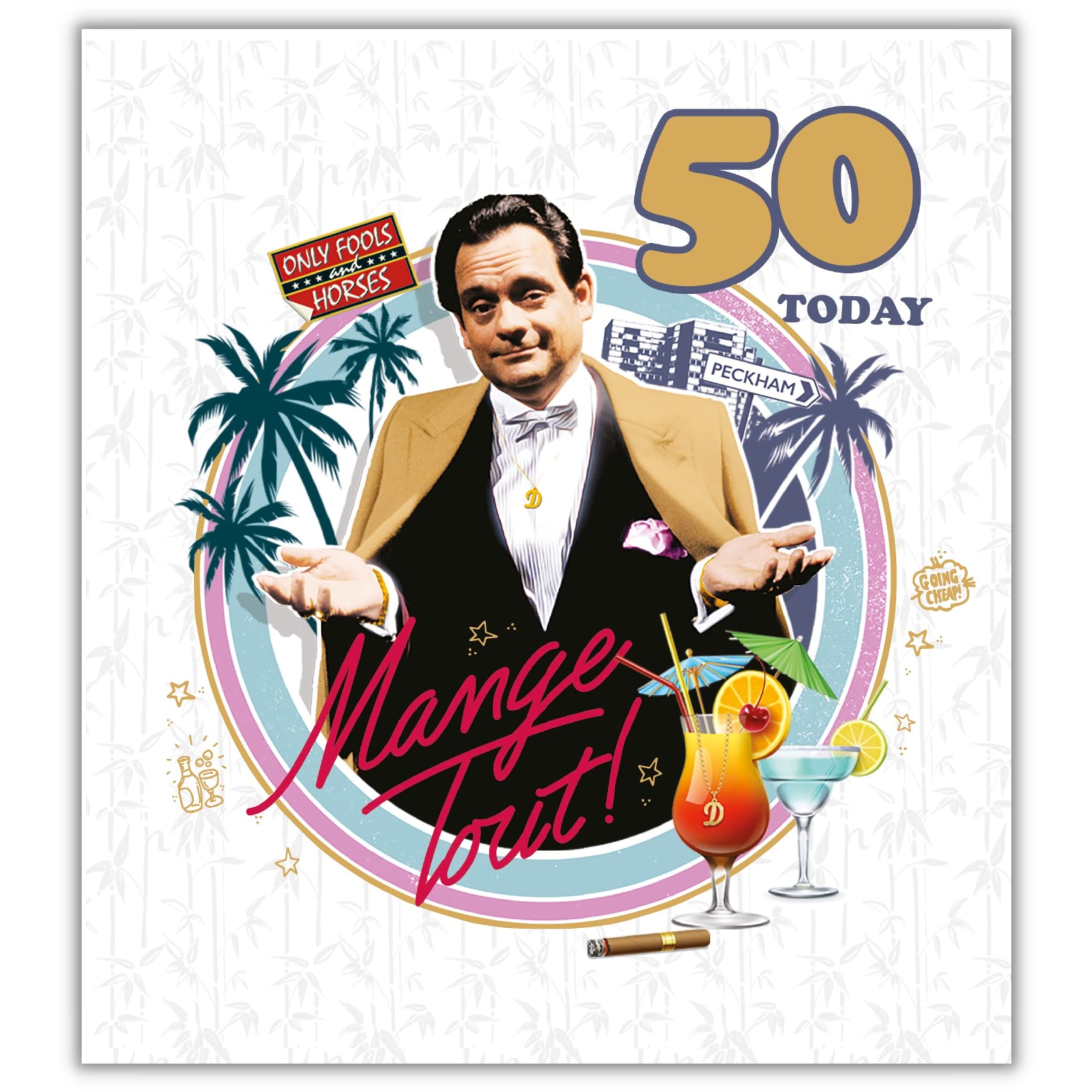Danilo Promotions LTD Only Fools and Horses 50th Birthday Card | Multi Color | 178x152mm 1