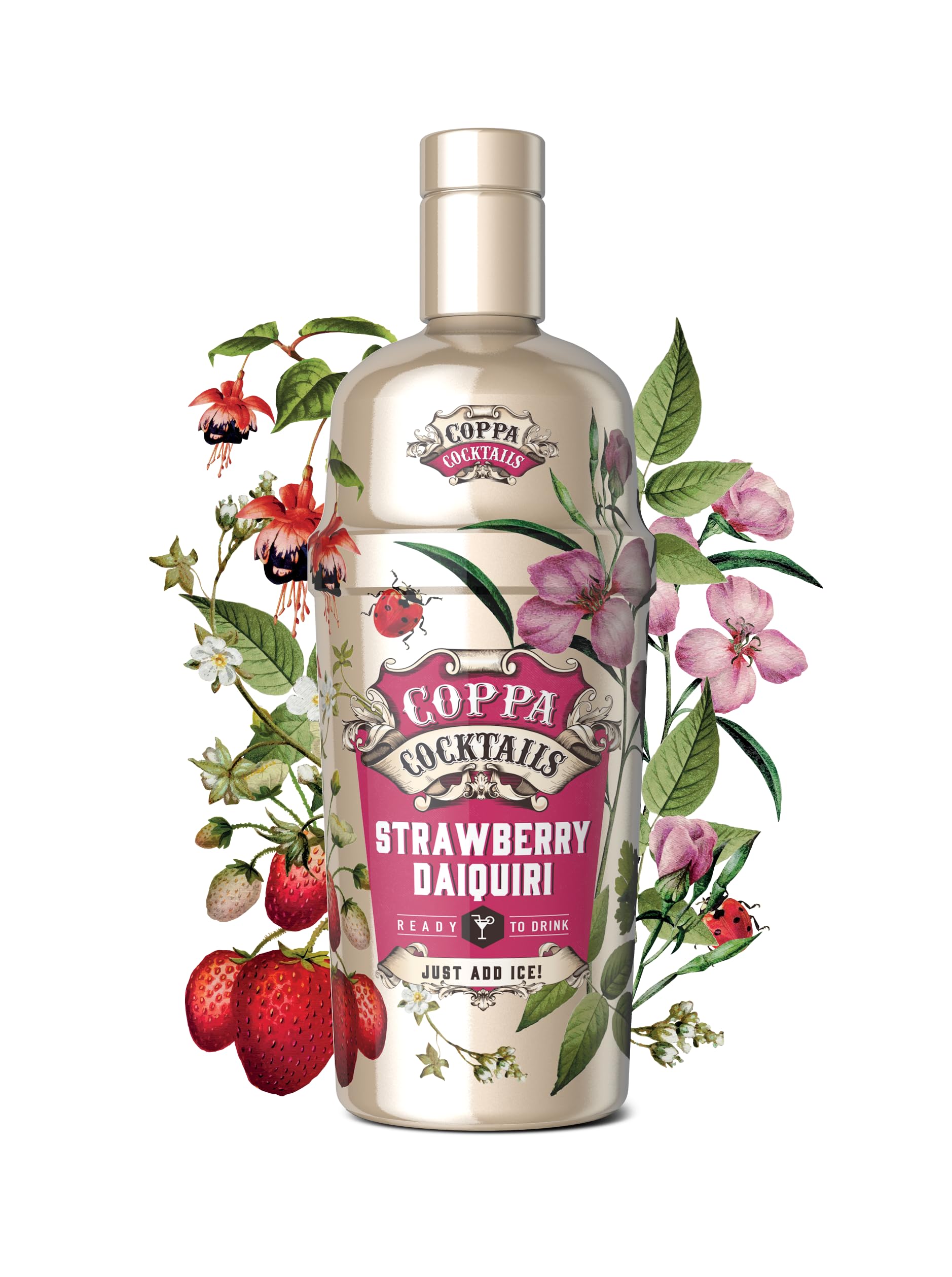 Coppa Cocktails Strawberry Daiquiri Ready-to-Drink Premium Rum Cocktail | 70 cl 1