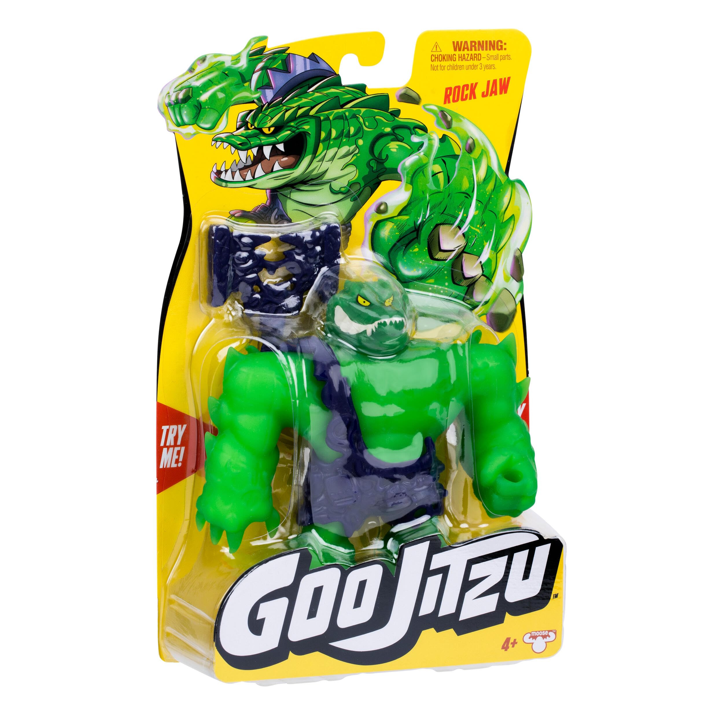 Heroes of Goo Jit Zu Rock Jaw Stretchy Action Figure - 5.5 Inch | Multicolor | Ages 4+ 4