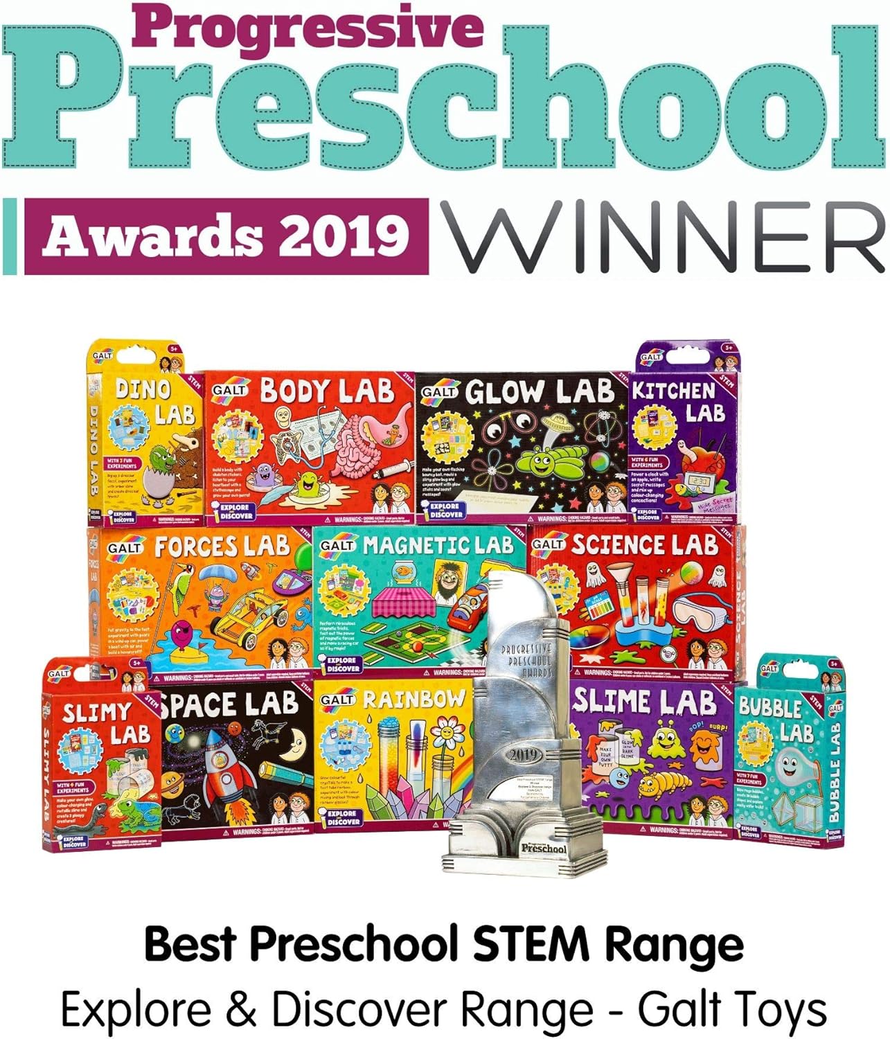 Galt Slime Lab Science Kit - STEM Learning Slime & Putty Experiments for Kids 5+ 6