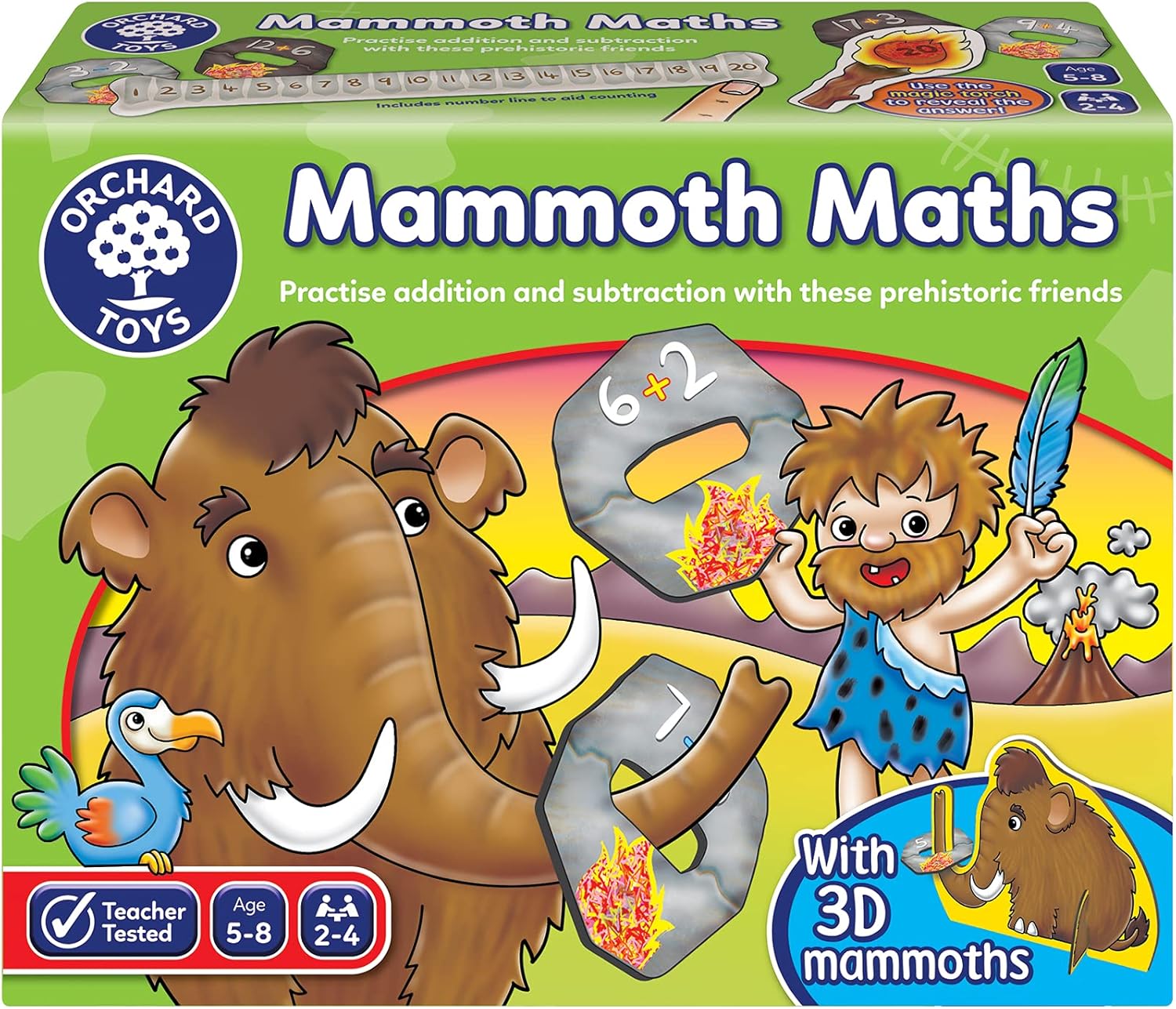 Orchard Toys - Mammoth Maths Game Educational Addition and Subtraction Board Game