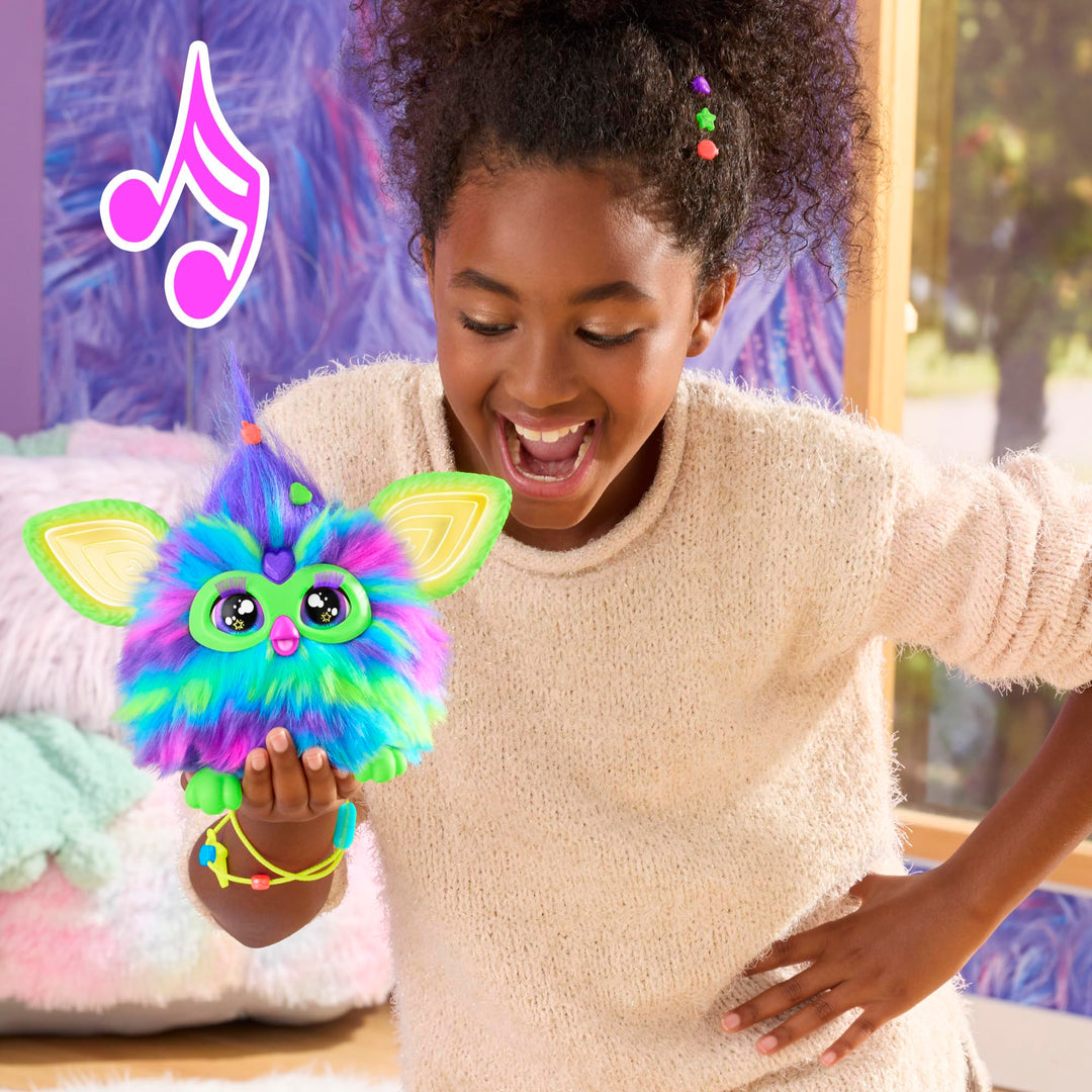 Furby Galaxy Glow in the Dark Interactive Plush Toy - English Version, 6+ Years