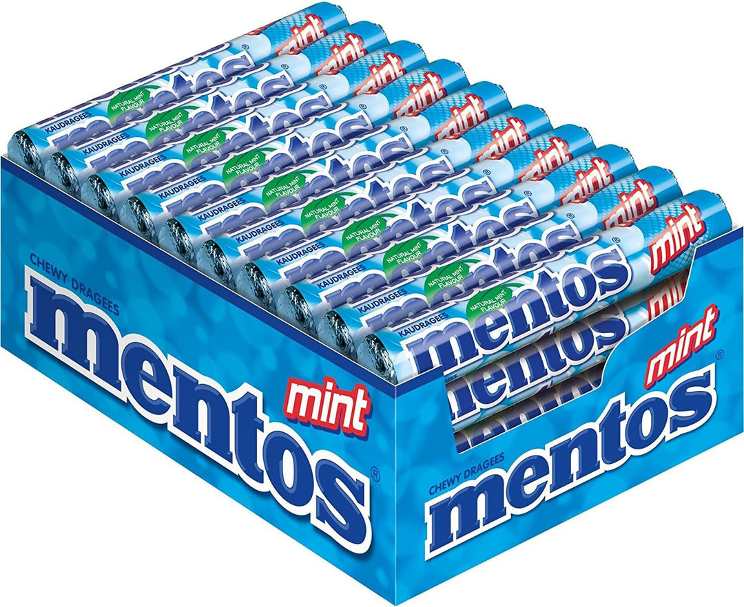 Mentos Mint Chewy Dragees - Pack of 40 x 38G