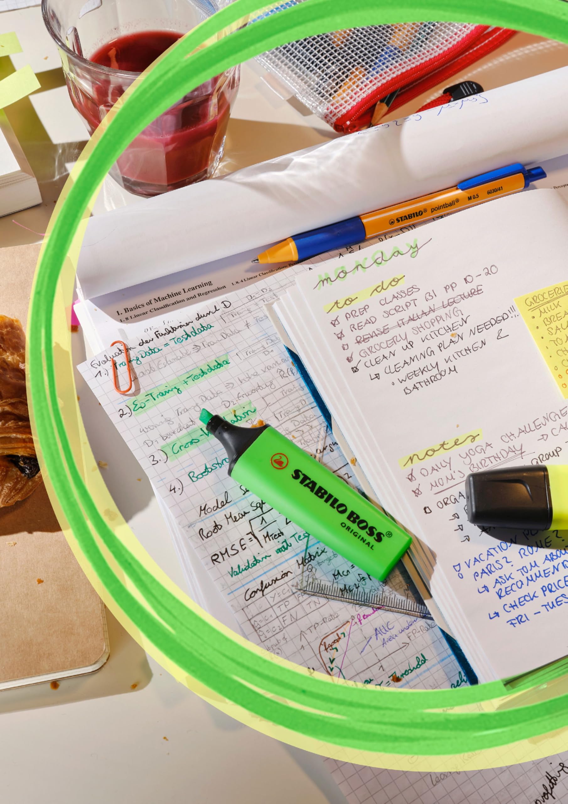 STABILO BOSS ORIGINAL Highlighter - Deskset of 15 (9 Neon, 6 Pastel) | 4 Hour Cap-Off Time | 2mm & 5mm Line Widths 6