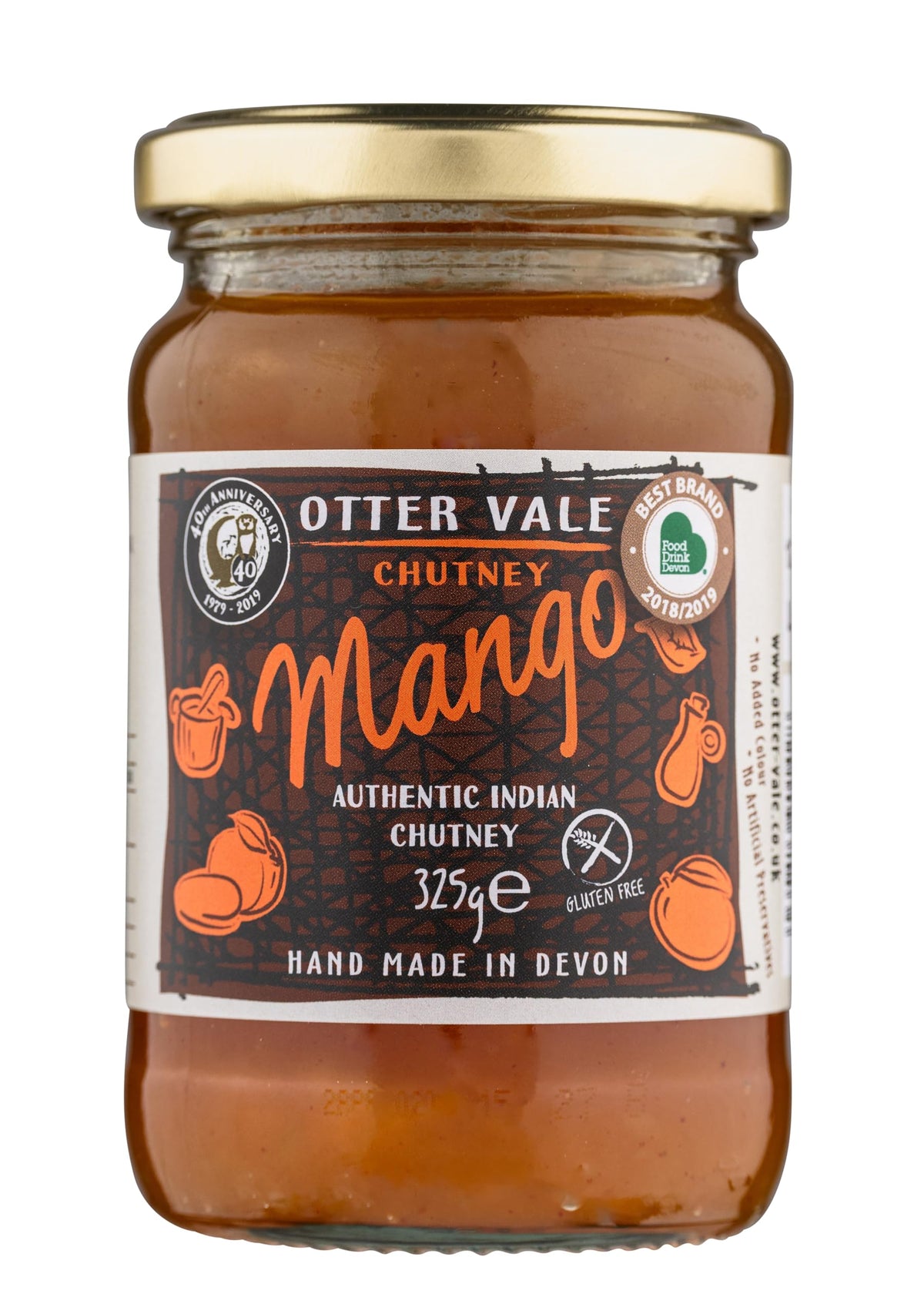 Otter Vale Mango Chutney - 3 x 325g Glass Jars