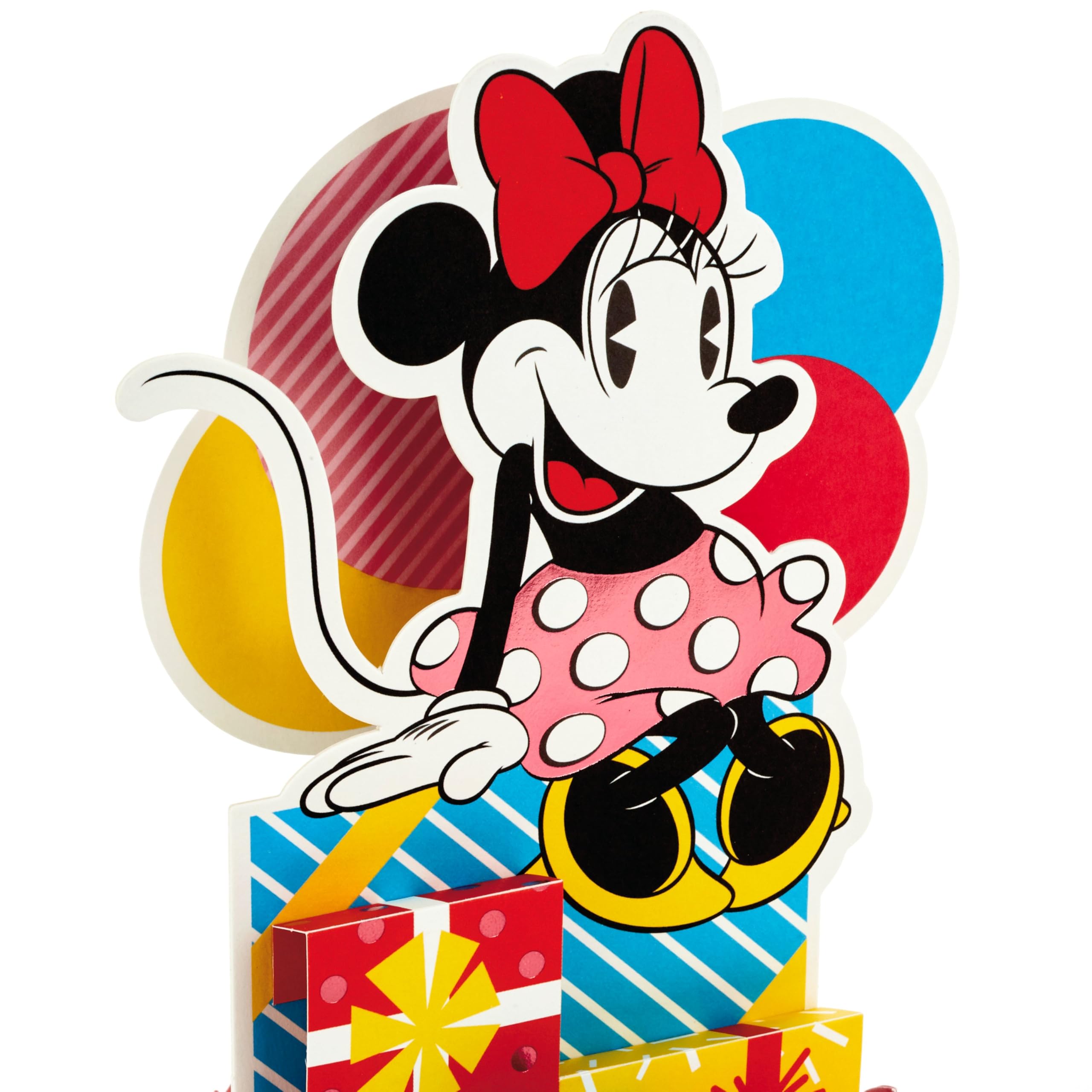 Hallmark Disney Minnie Mouse 3D Pop-Up Birthday Card with Red Foil Details | 17.3cm x 11.9cm 4