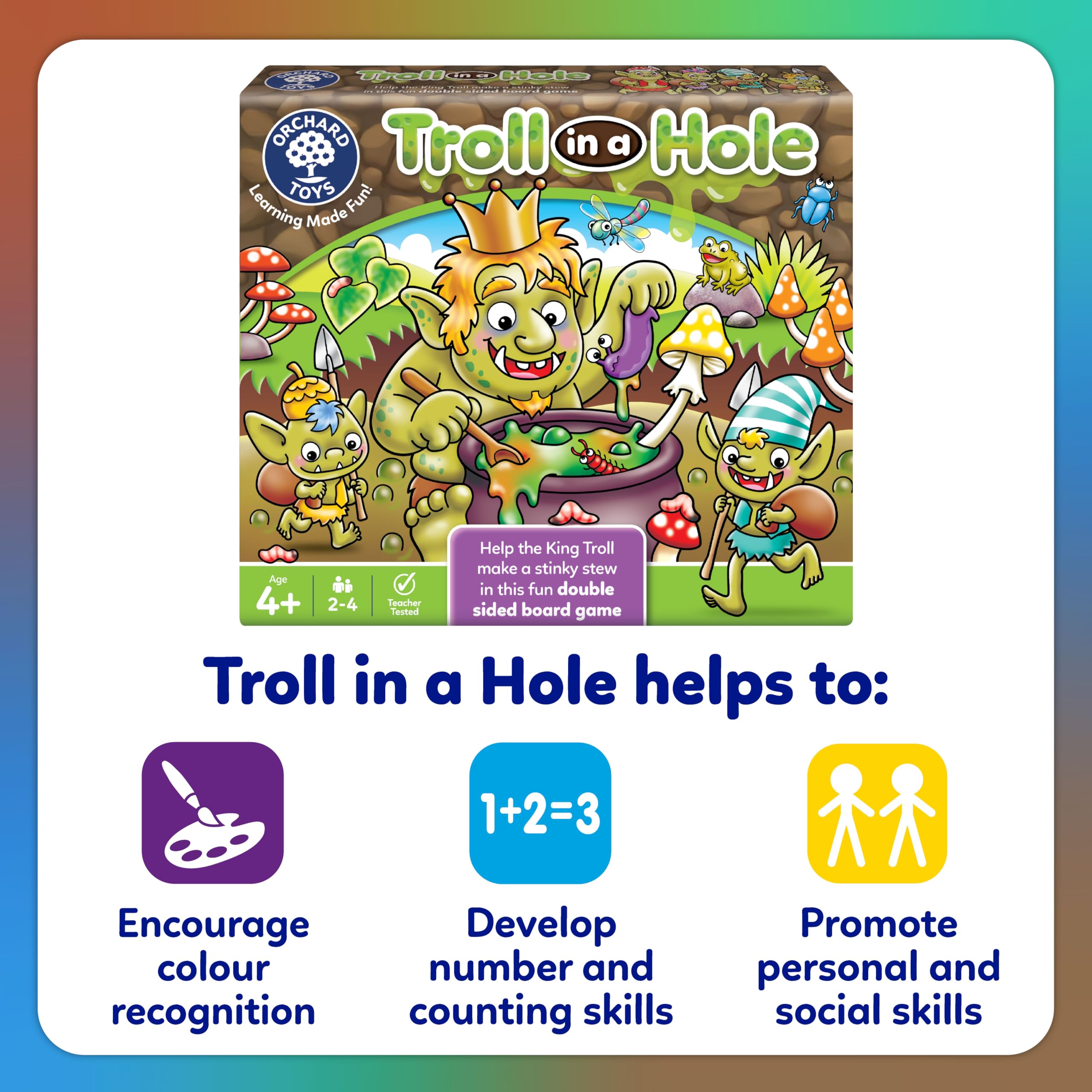 Orchard Toys Troll in a Hole Family Board Game | Ages 4+ | 2 Ways to Play | Educational 8