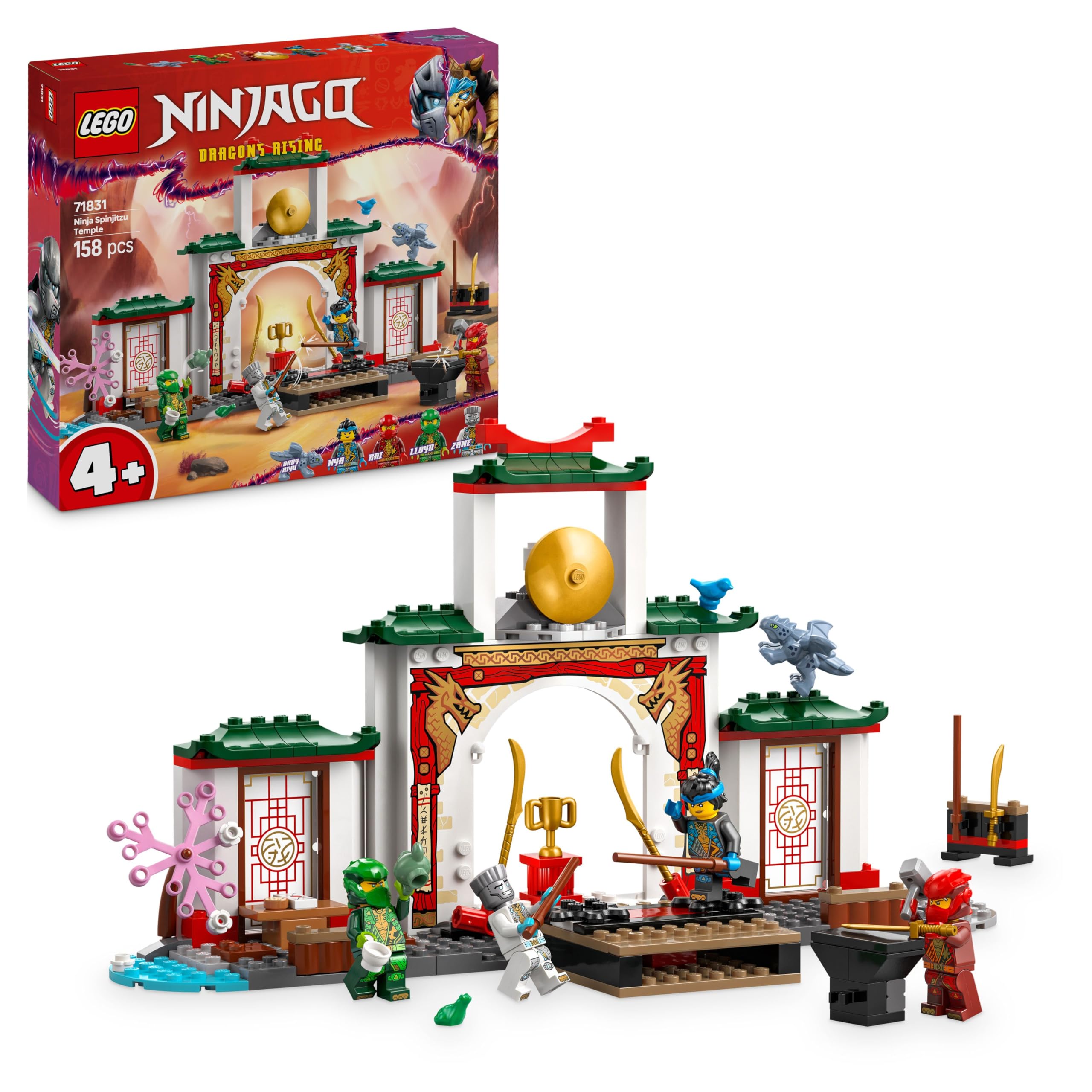 LEGO NINJAGO Ninja Spinjitzu Temple Building Set 71831 | Ages 4+ | 4 Minifigures 1