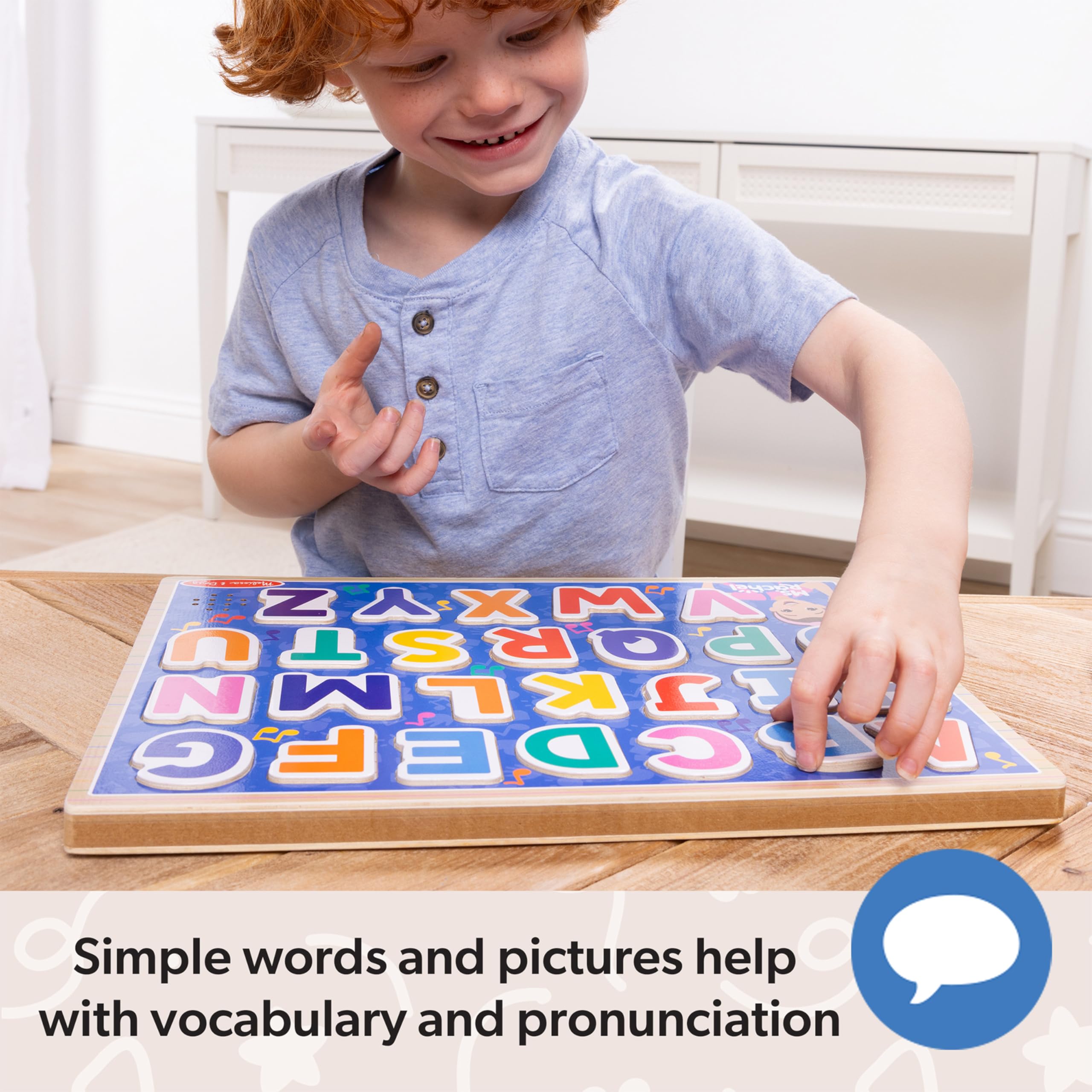 Melissa & Doug Ms Rachel Wooden Phonics Alphabet Sound Puzzle - 26 Pieces, Ages 2+ 7