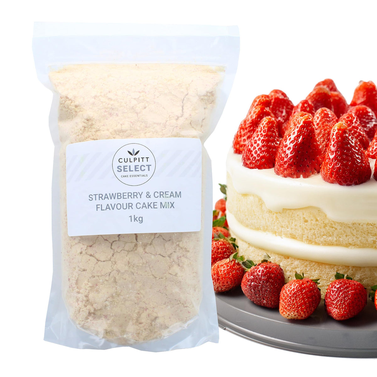 Culpitt Select Strawberry Cream Cake Mix - 1 kg, Makes 2 Cakes