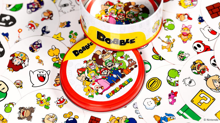 Asmodee Dobble Super Mario - Family Card Game for 2-8 Players, Ages 6+, 15-Minute Play