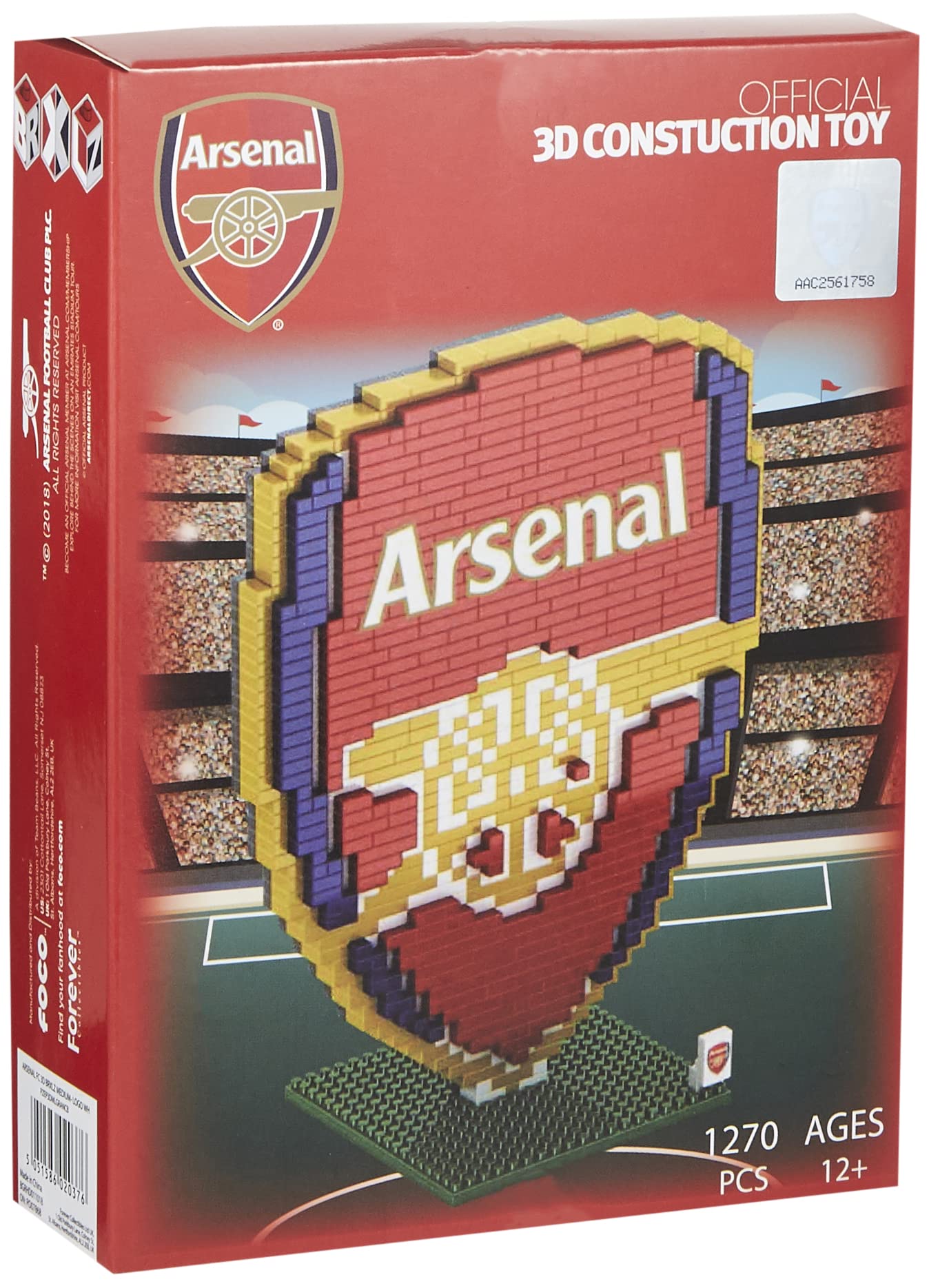 FOCO Arsenal FC Premier League BRXLZ Construction Building Set - 1271 Pieces 1