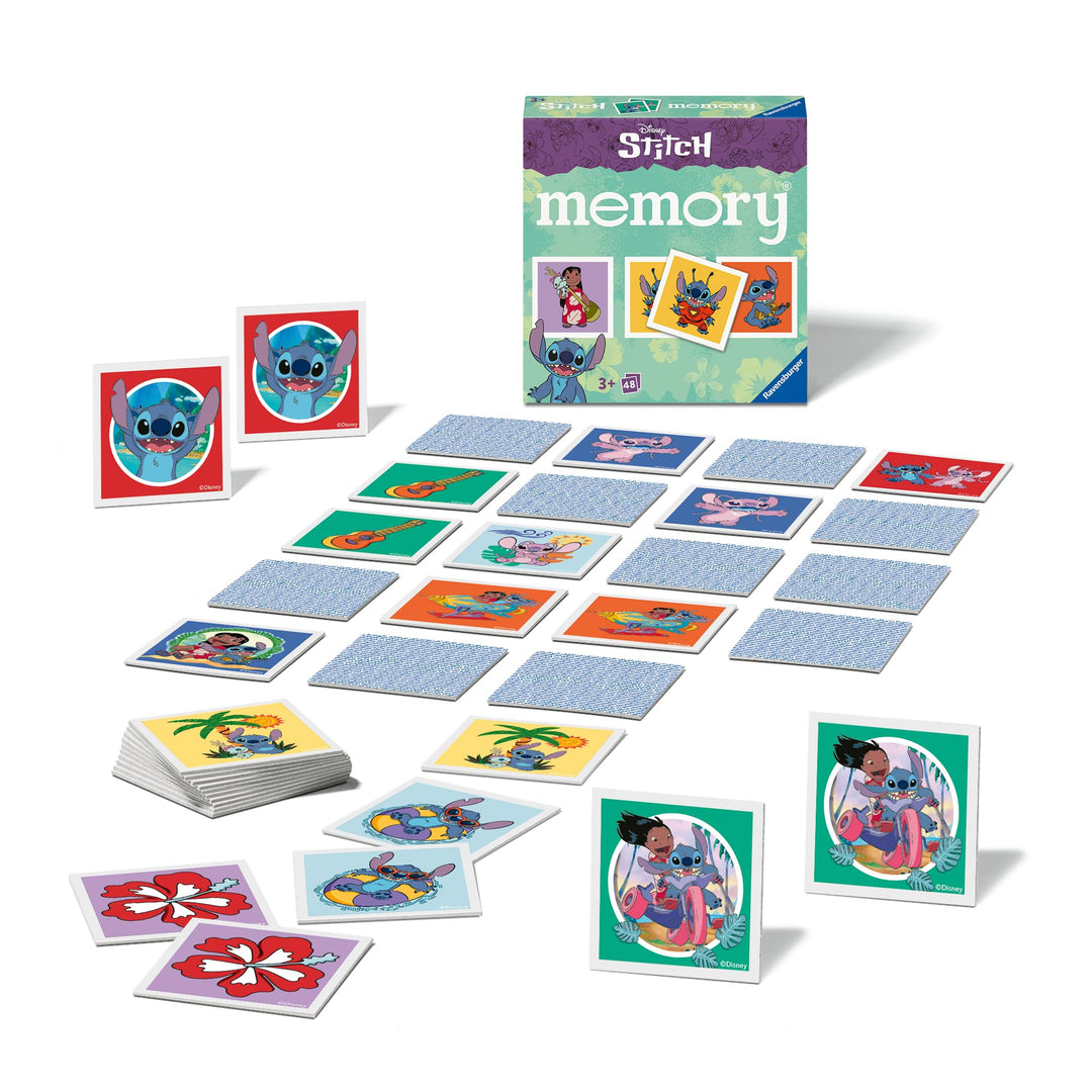 Ravensburger Disney Stitch Mini Memory Game - Card Matching Pair Game for Kids