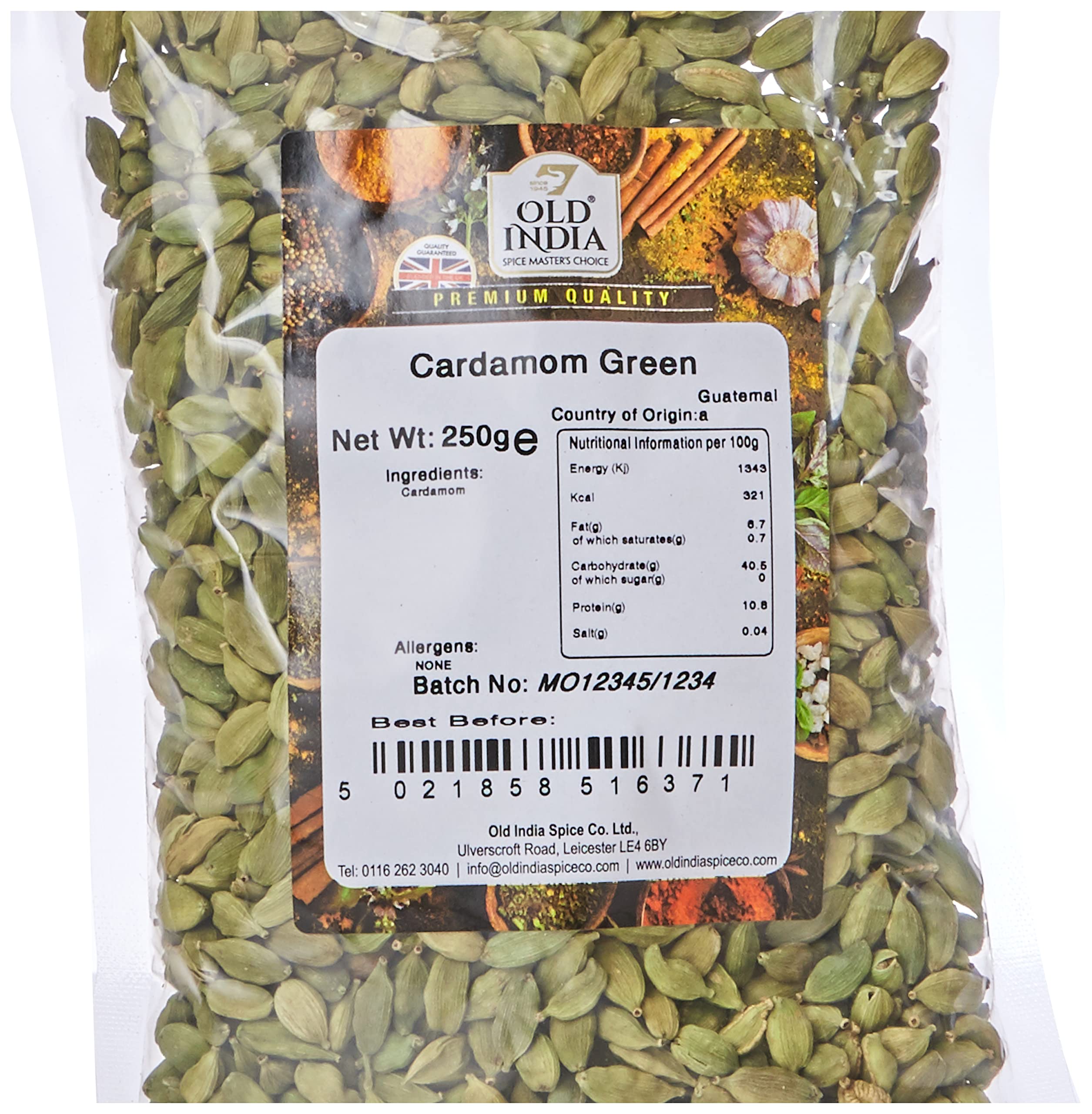 Old India Green Cardamom Seeds - 100% Natural Whole Spice | 250g Pack 2