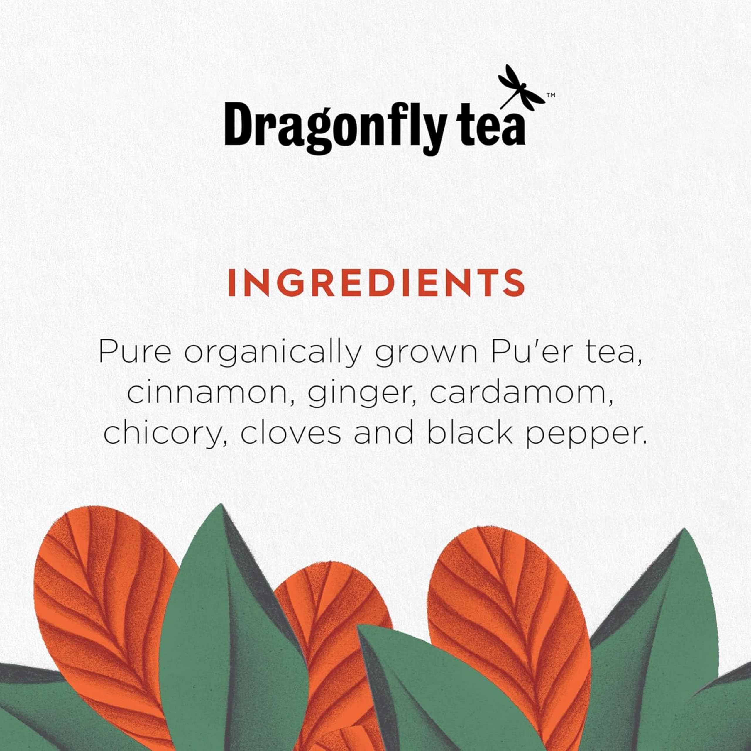 DRAGONFLY Digestive Chai Pu'er Tea - Organic Ferment | 80 Teabags (4x20) 2