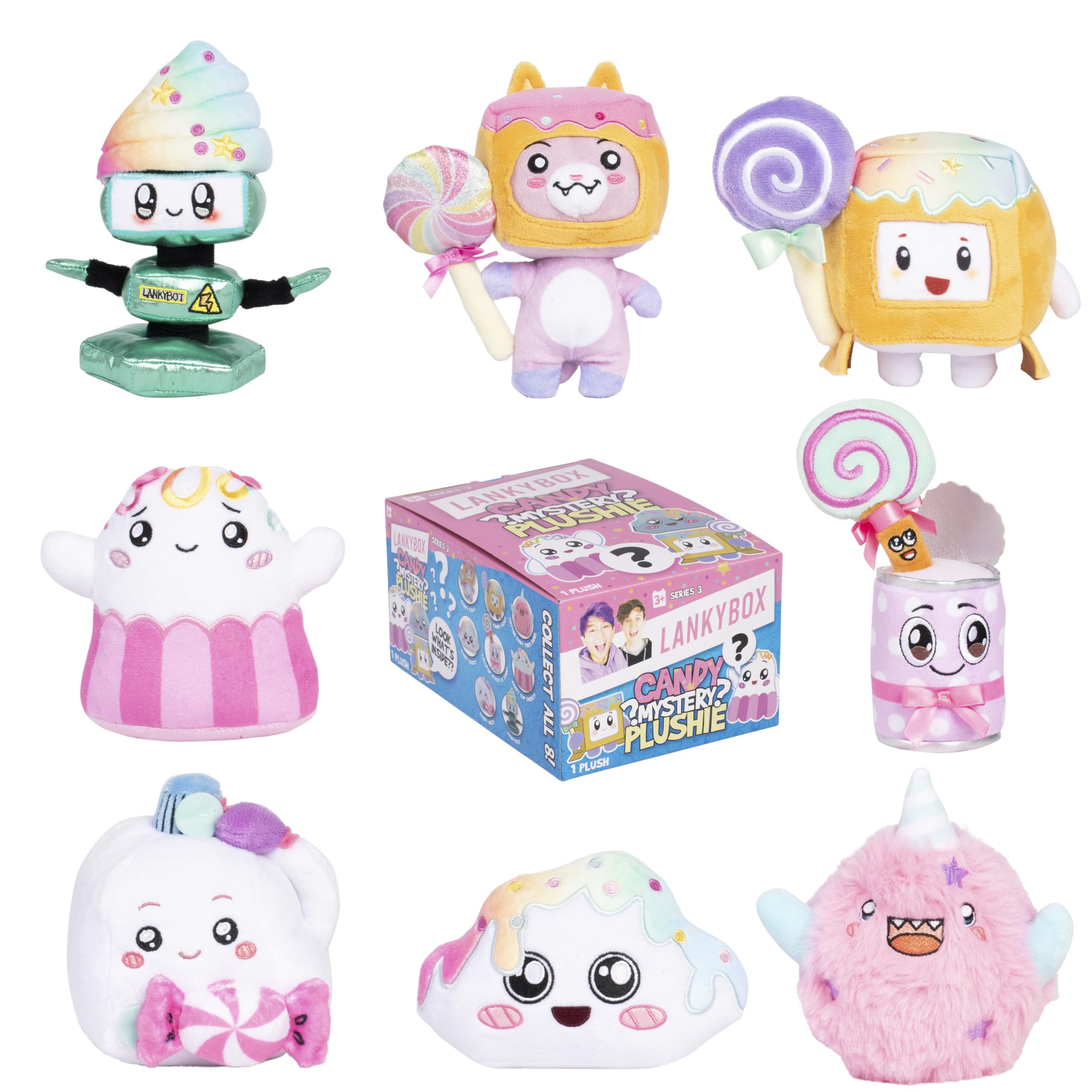 LankyBox Mystery Plush - Candy Collection Mini Plush Blind Box for Kids 3+