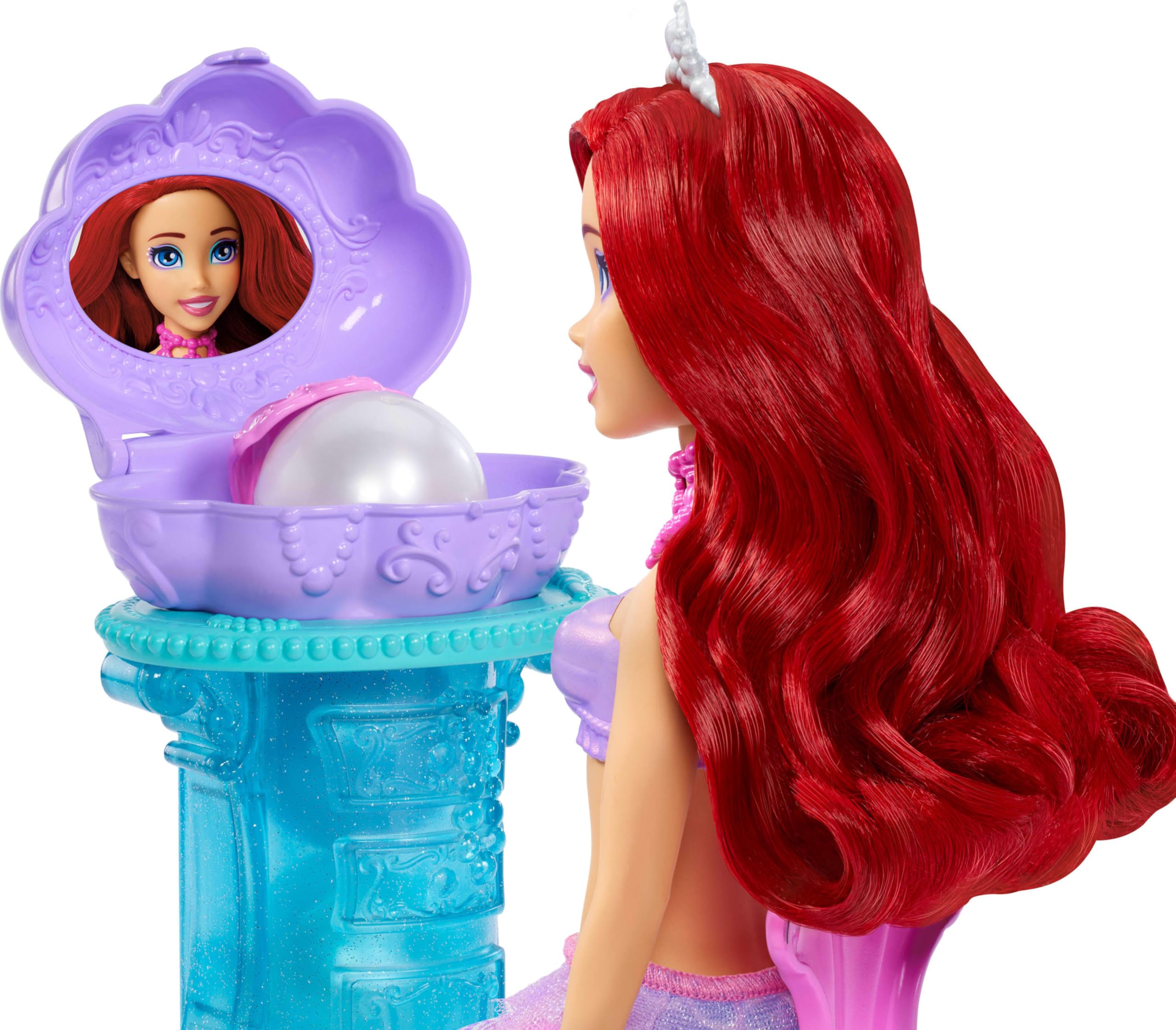 Mattel Disney Princess Ariel Vanity Pop Mermaid Fashion Doll with 10 Accessories | JBF86 6