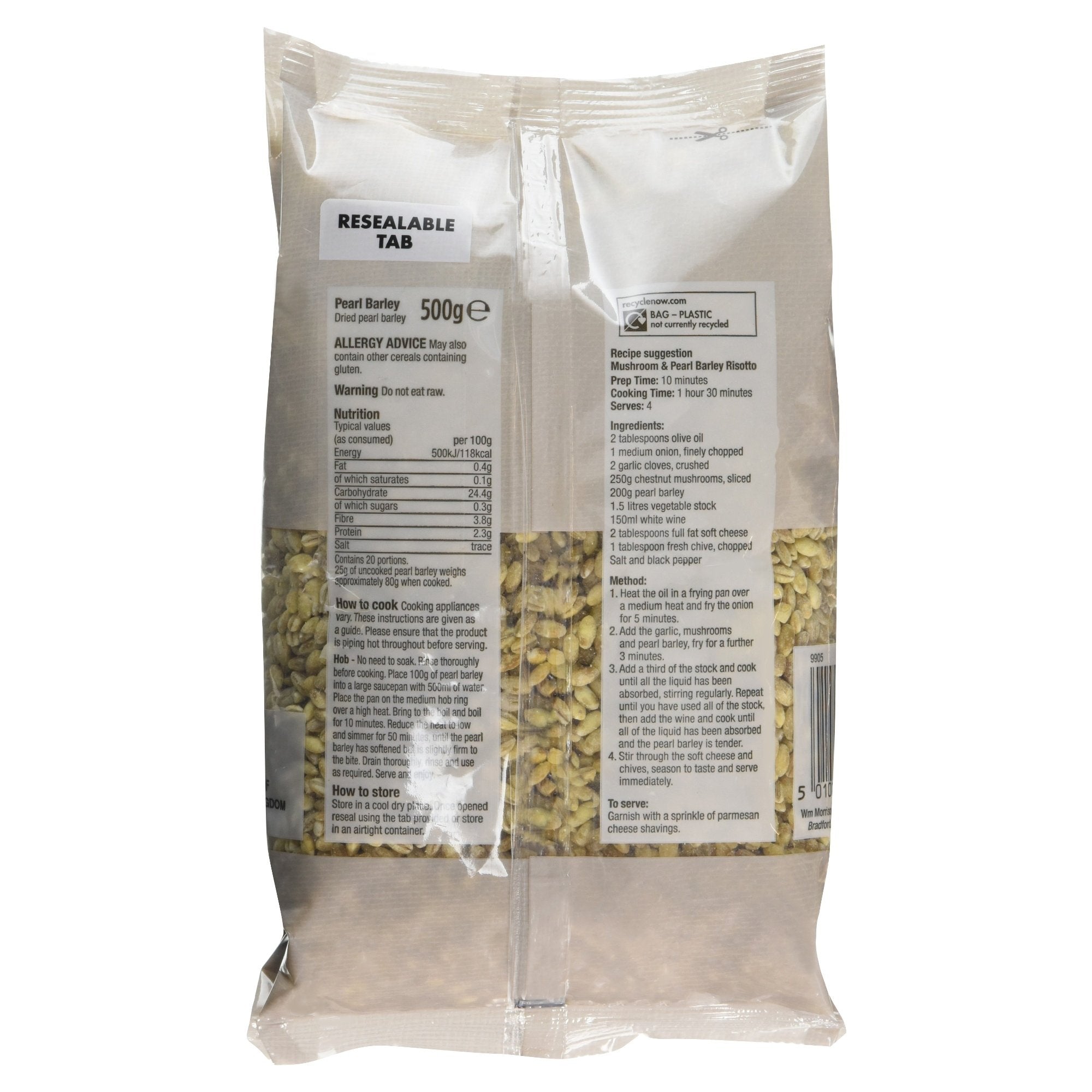 Morrisons Wholefoods Pearl Barley, 500g 2