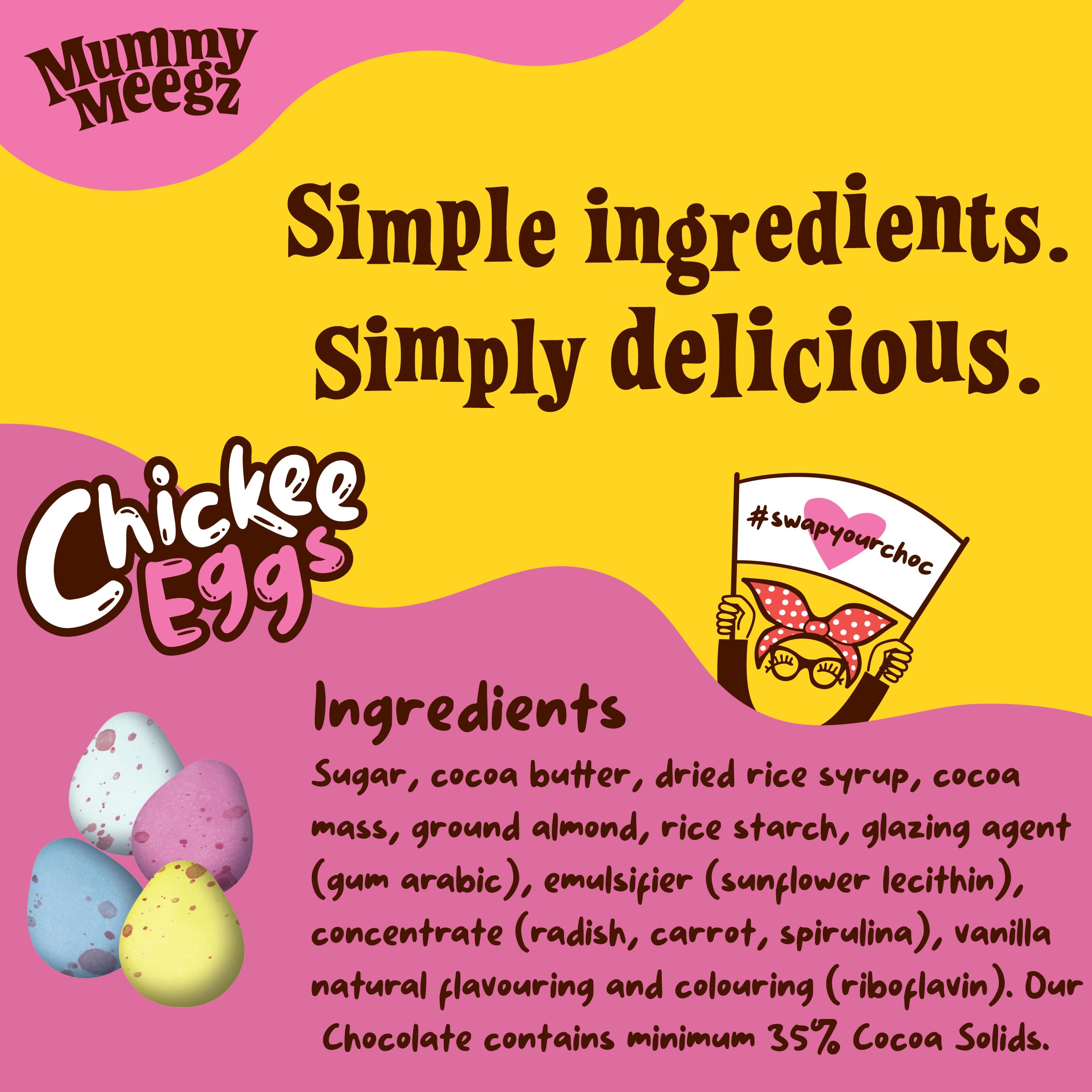 Mummy Meegz Chickee Eggs - Vegan Chocolate Candy Case (12 x 80g Bags) 5