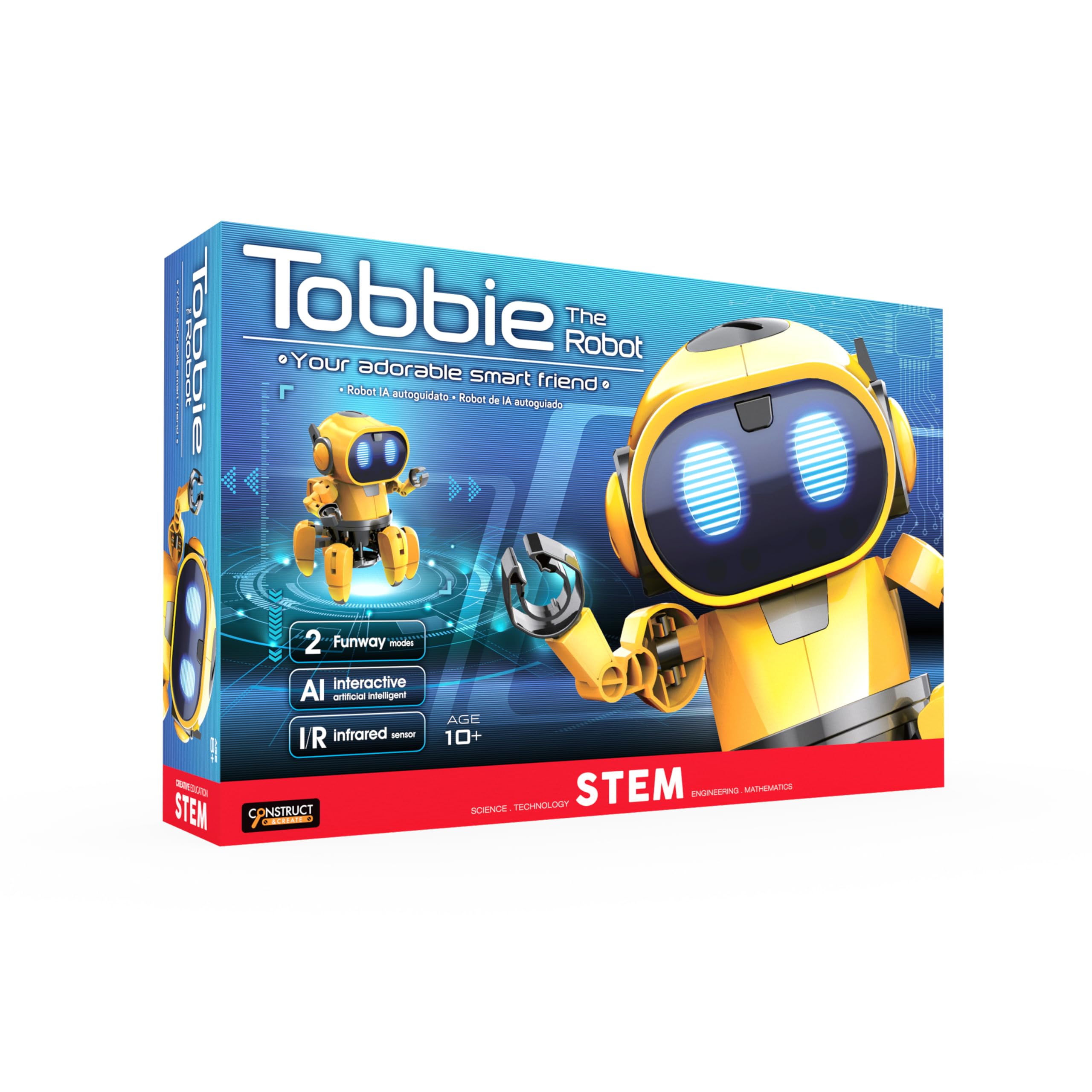 CONSTRUCT & CREATE Tobbie The Robot DIY STEM Kit | 114 Pieces | Ages 10+ 3