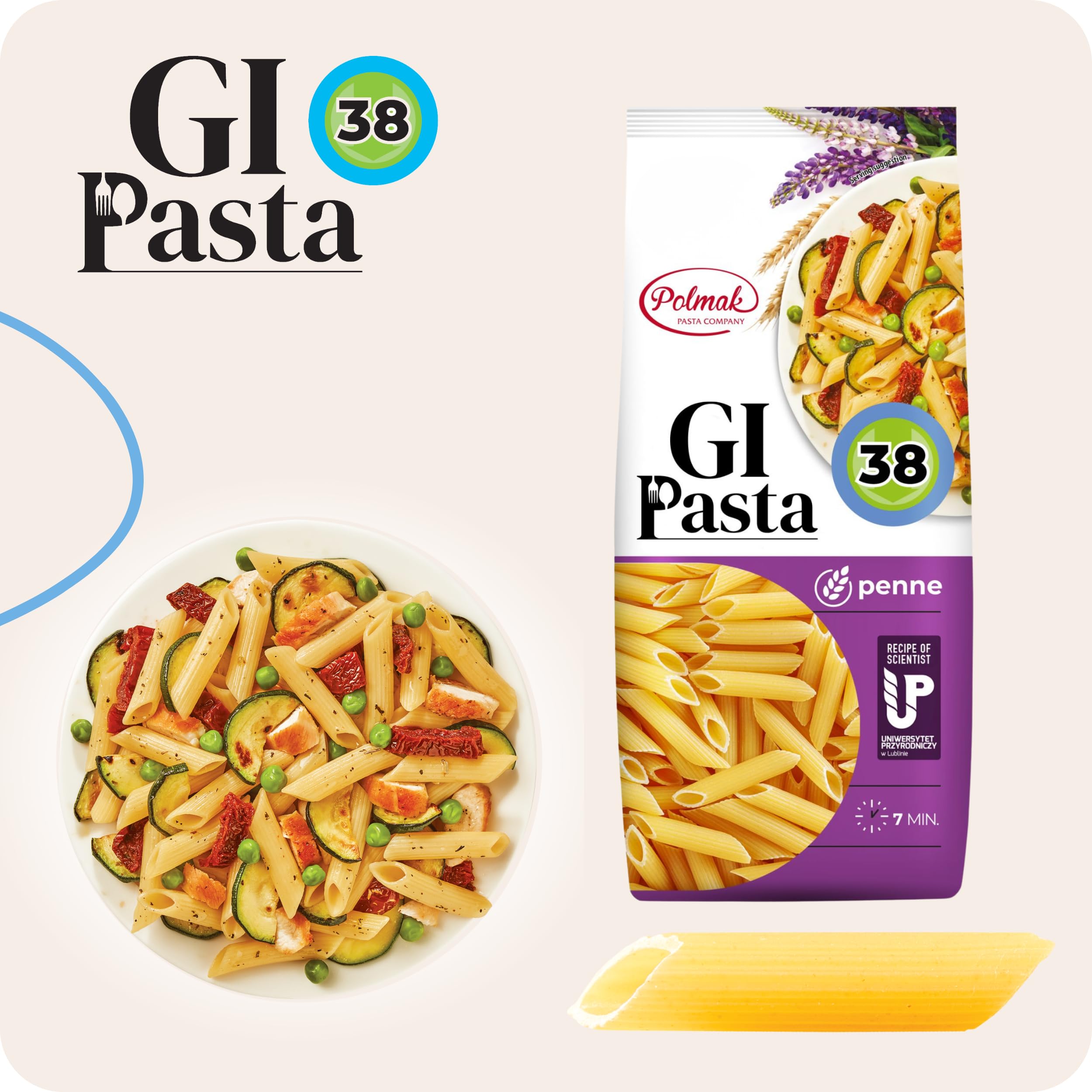 GI Pasta Penne - High Protein | Low Glycaemic Index 38 | High Fibre | 250g 6