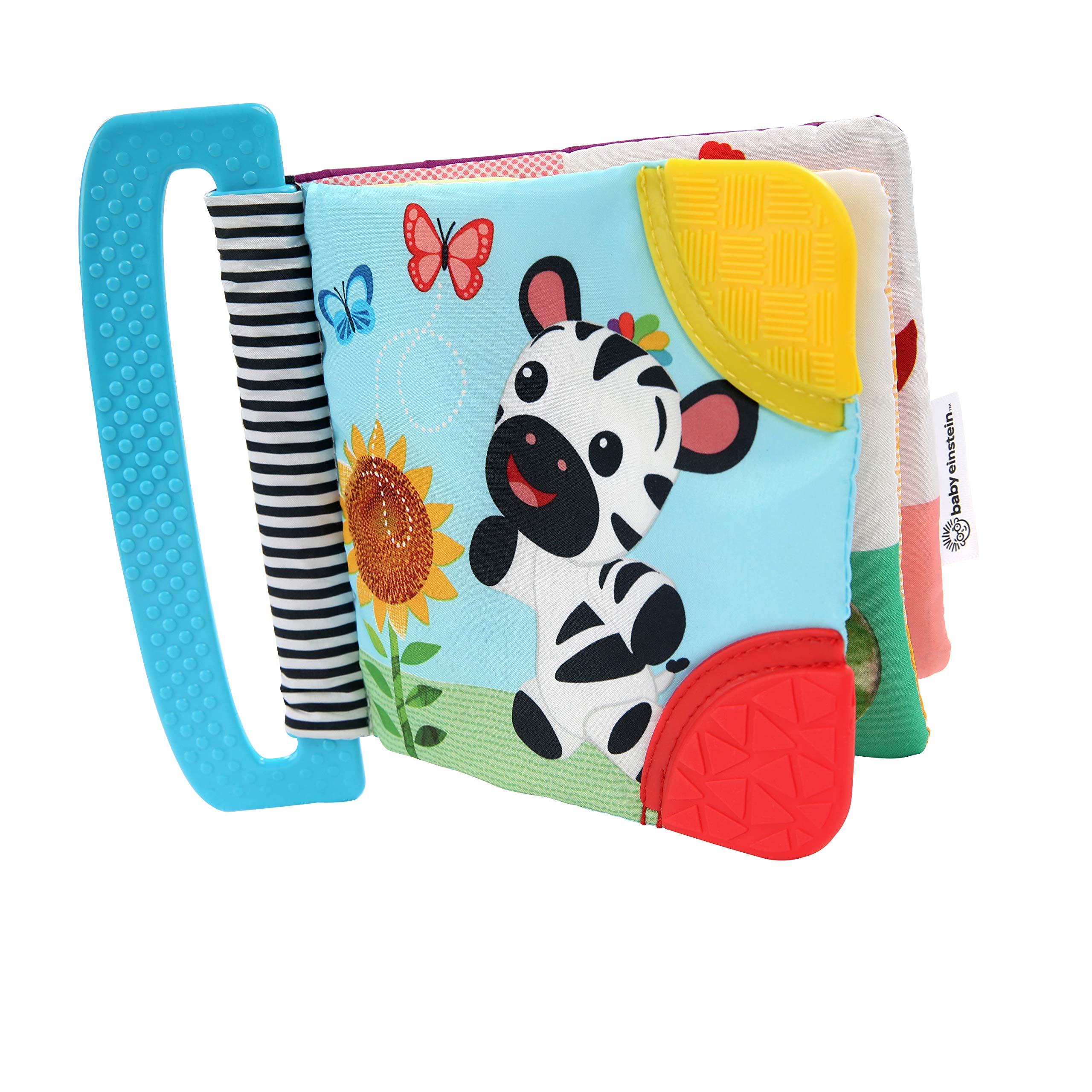 Baby Einstein Curious Explorers Teether Book Take-Along Toy for Newborns +