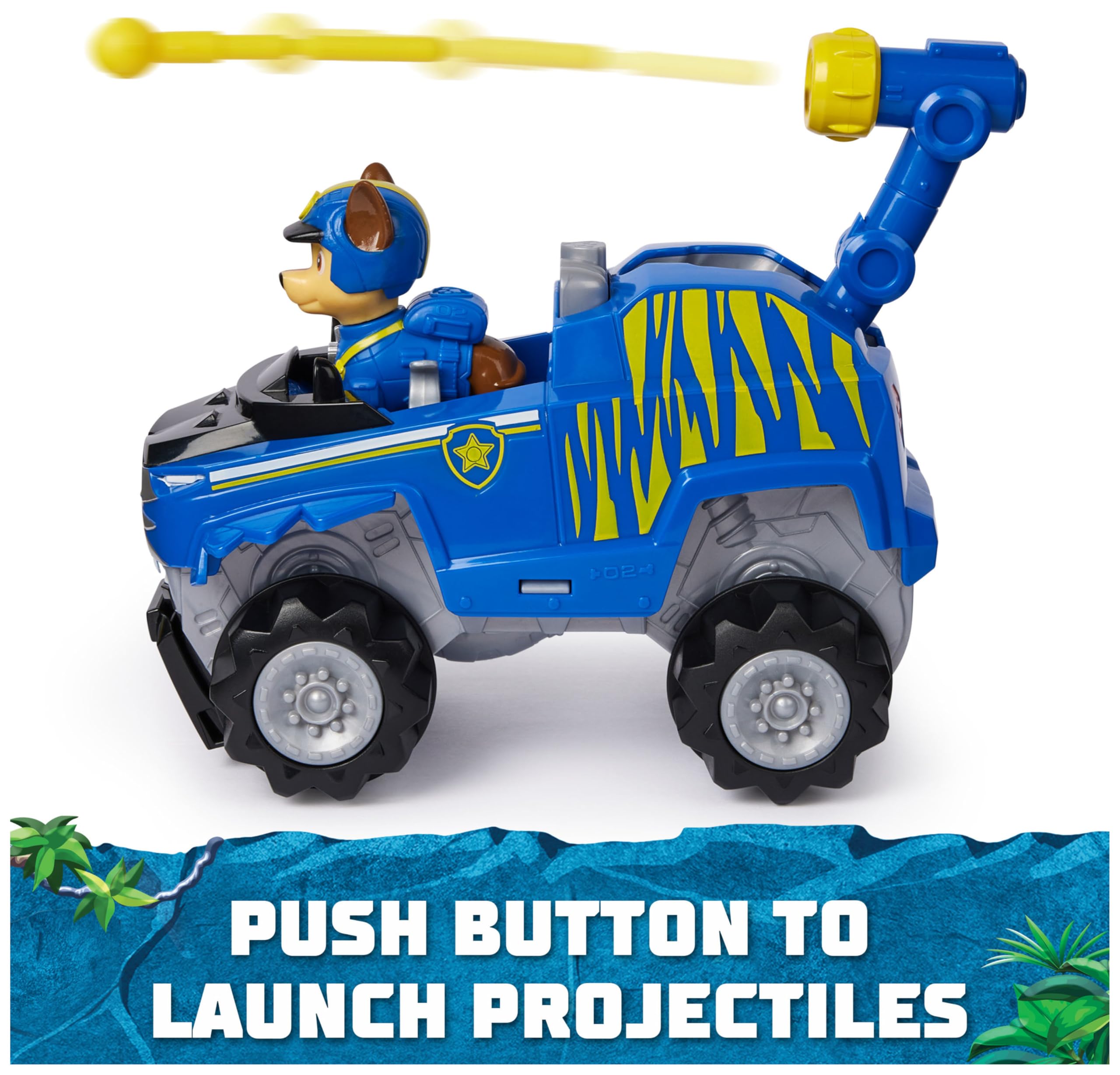 Paw Patrol Jungle Pups Chase Tiger Vehicle Playset with Action Figure | Ages 3+ | Multicoloured 5