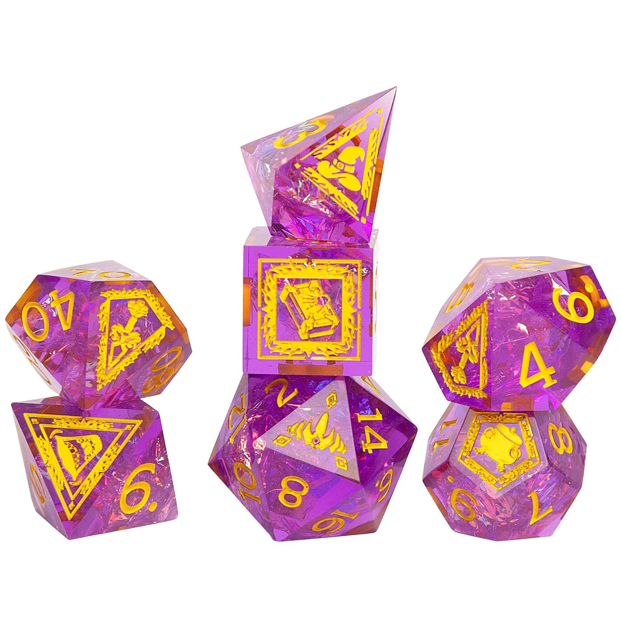 Sirius Dice Tasha the Witch Queen Sharp-Edged Dice Set - 7 Pieces | Officially Licensed D&D Accessory | Ages 14+ 4