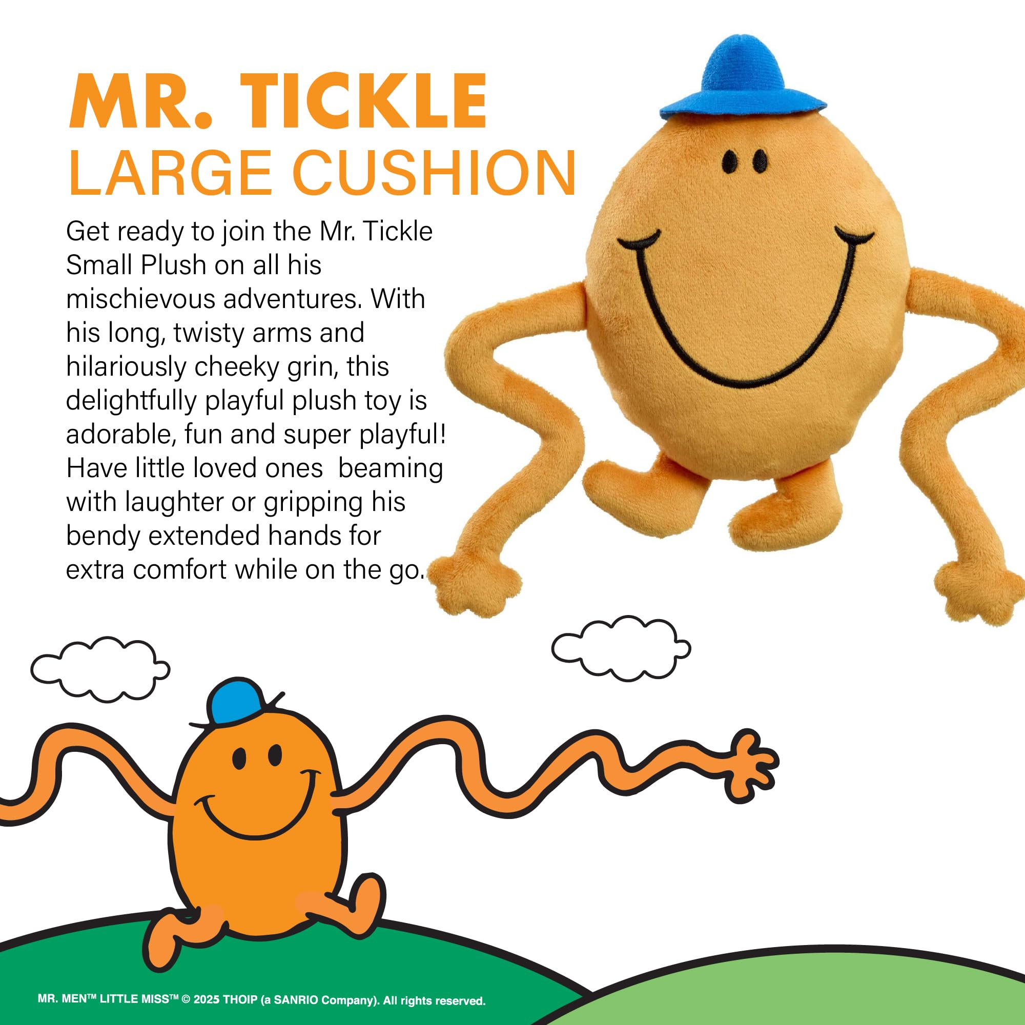 Rainbow Designs Mr Tickle Plush Toy - Bendable Arms | 18 cm x 20 cm x 5 cm | Unisex Children