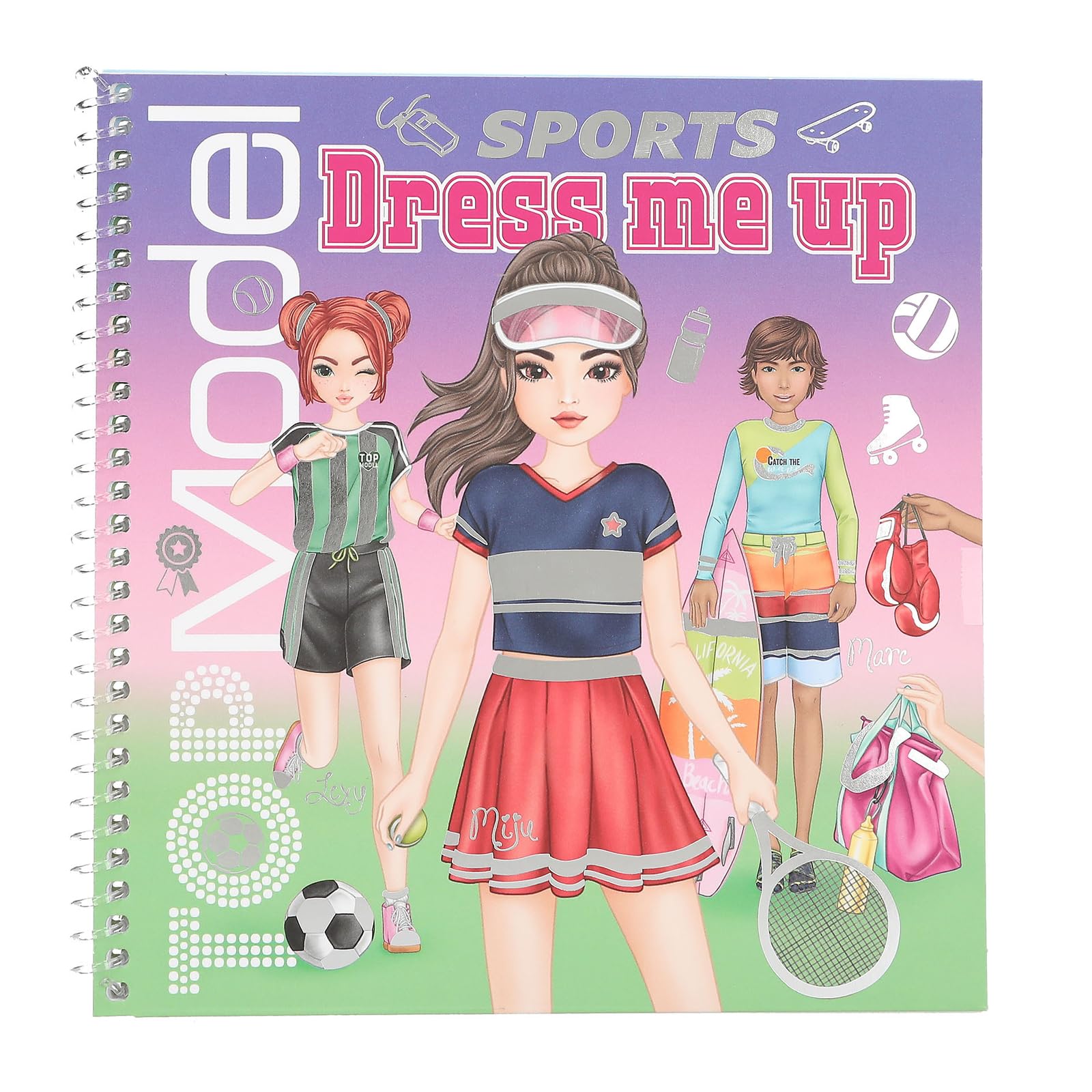 Depesche 13808 TOPModel Dress Me Up Sticker Book Sports with 24 Pages Sport