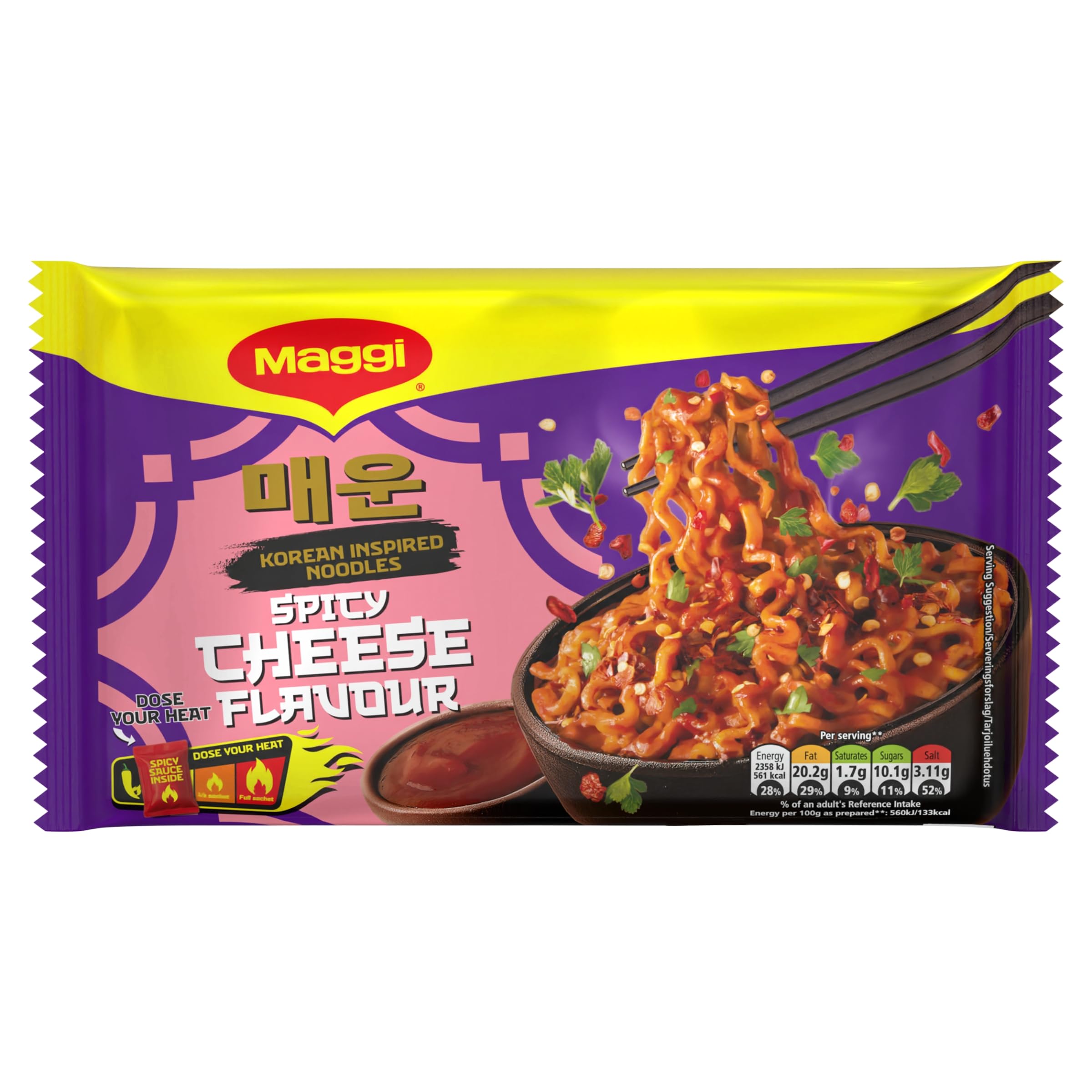 MAGGI Korean Inspired Noodles Spicy Cheese Flavour - 130g 1