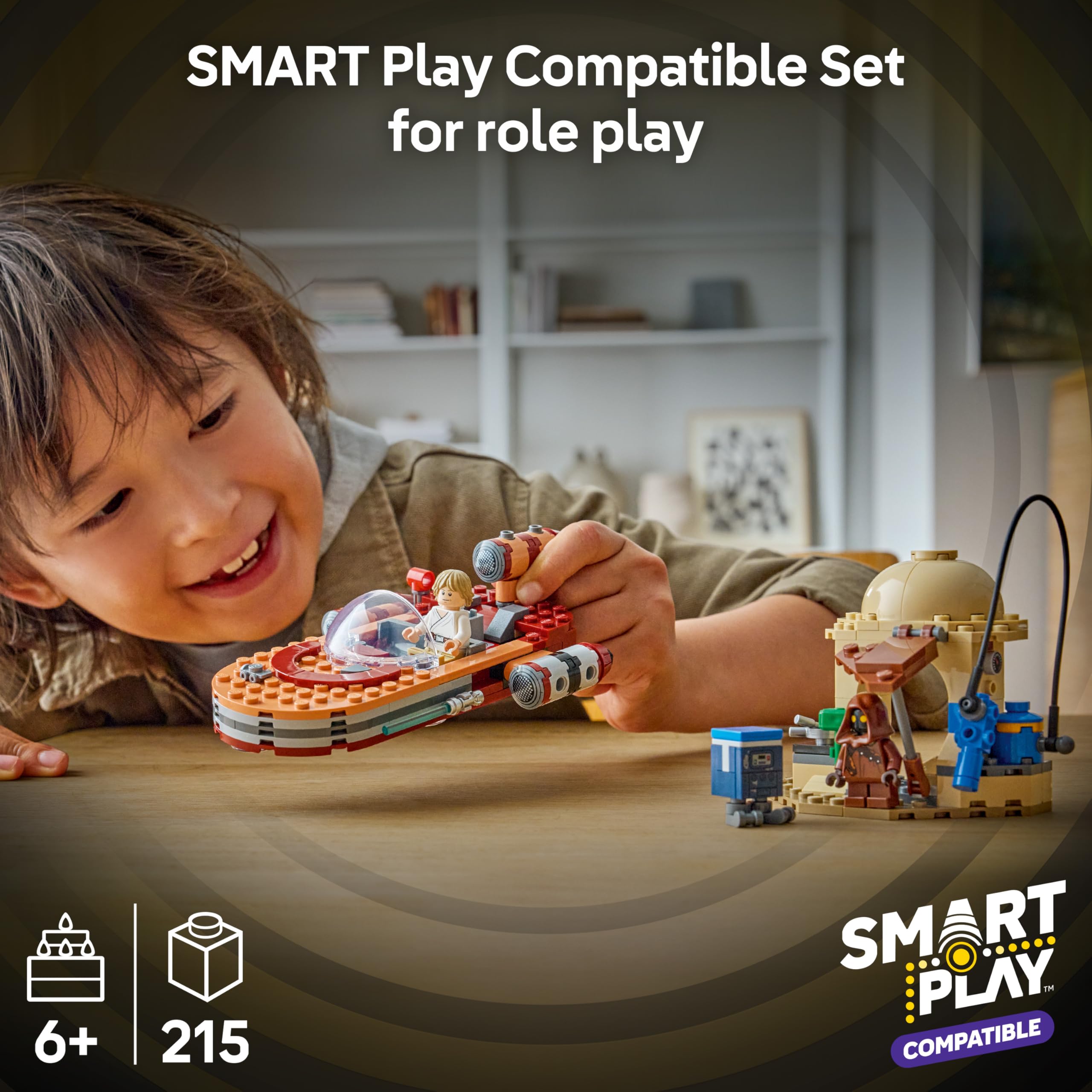 LEGO Star Wars 75420 SMART Play: Luke's Landspeeder Compatible Playset | Ages 6+