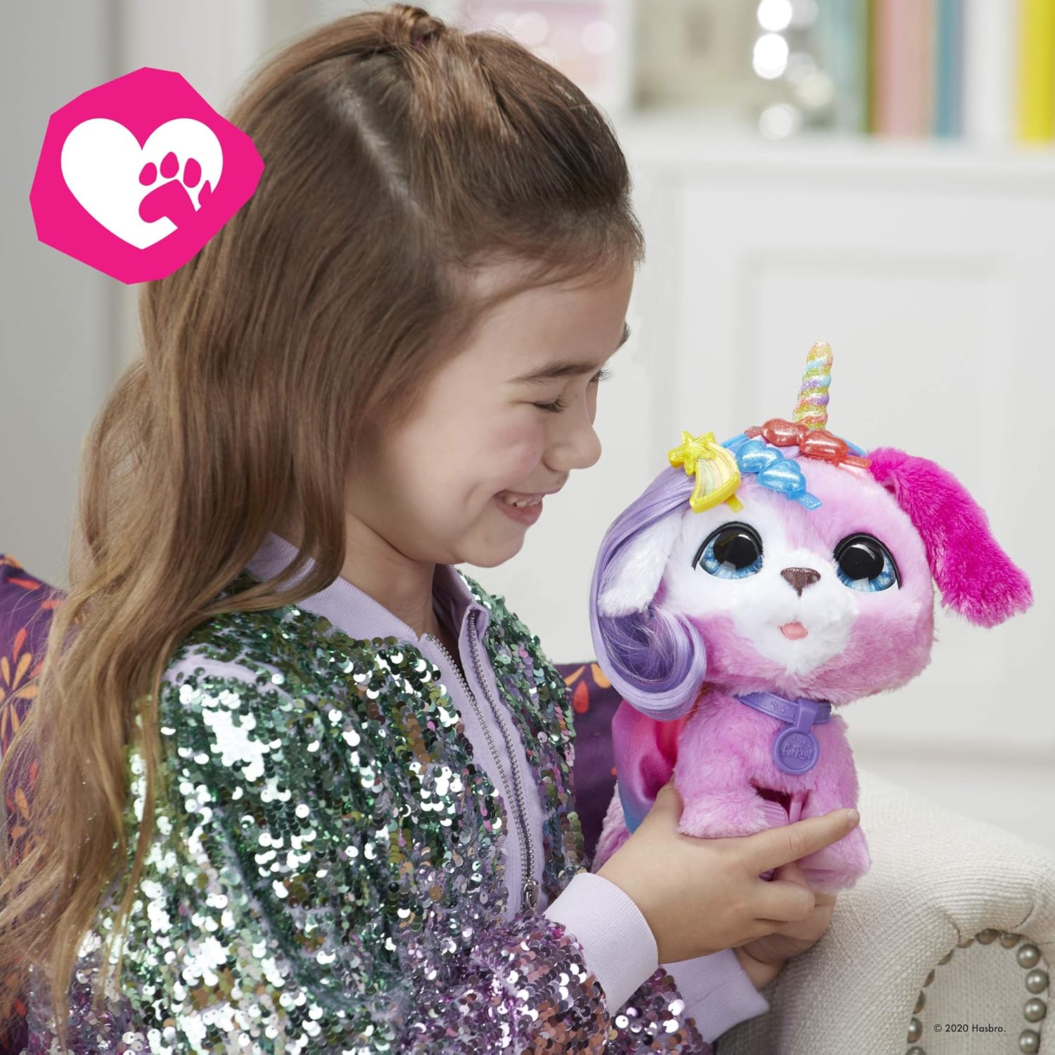 furReal Glamalots Interactive Pet Toy - Groom, Style & Walk with Sounds, 7 Accessories, Ages 4+ 8