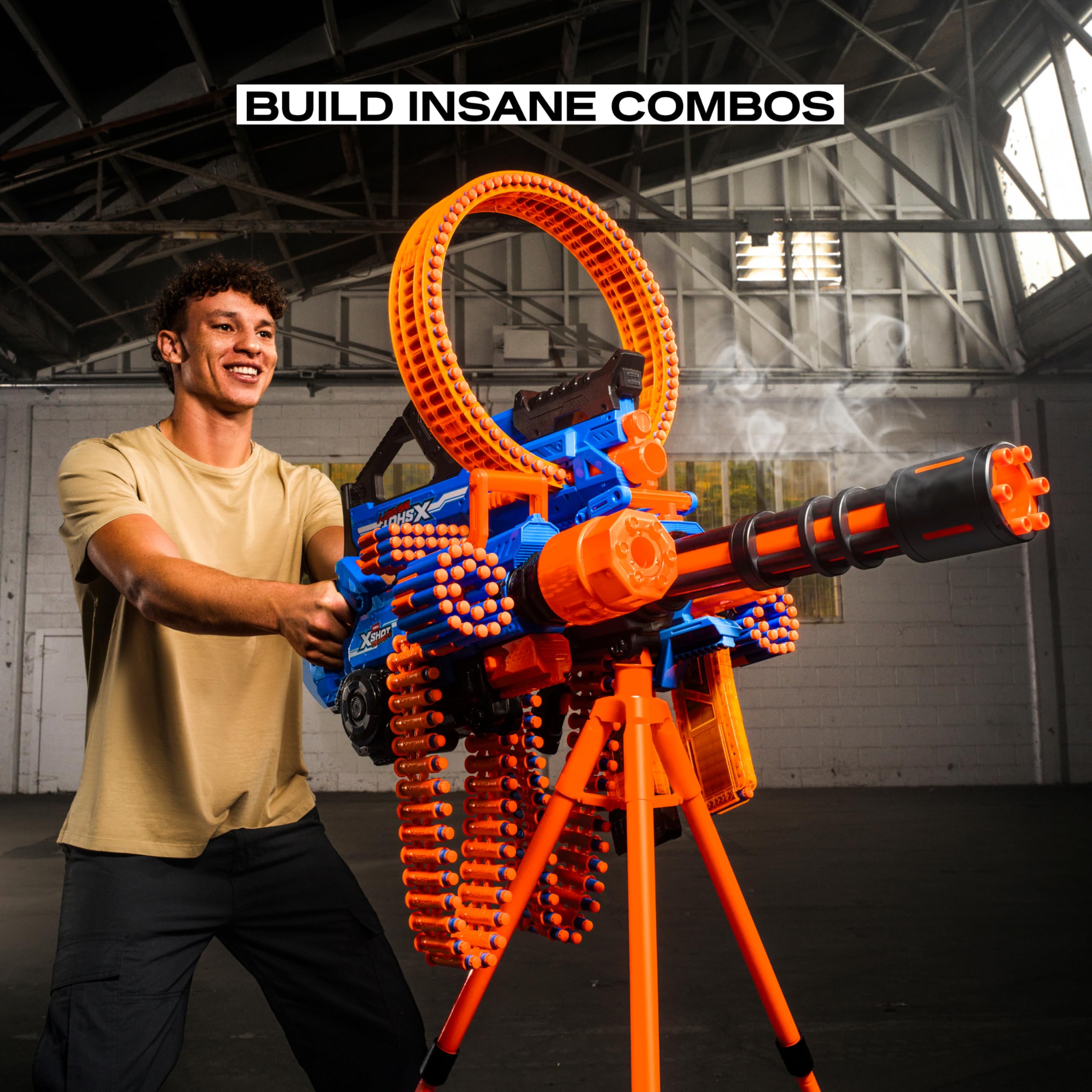 XSHOT Insanity Smoking Barrel Blaster Gun - 72 Air Pocket Darts, 90ft Range, Modular Design 8