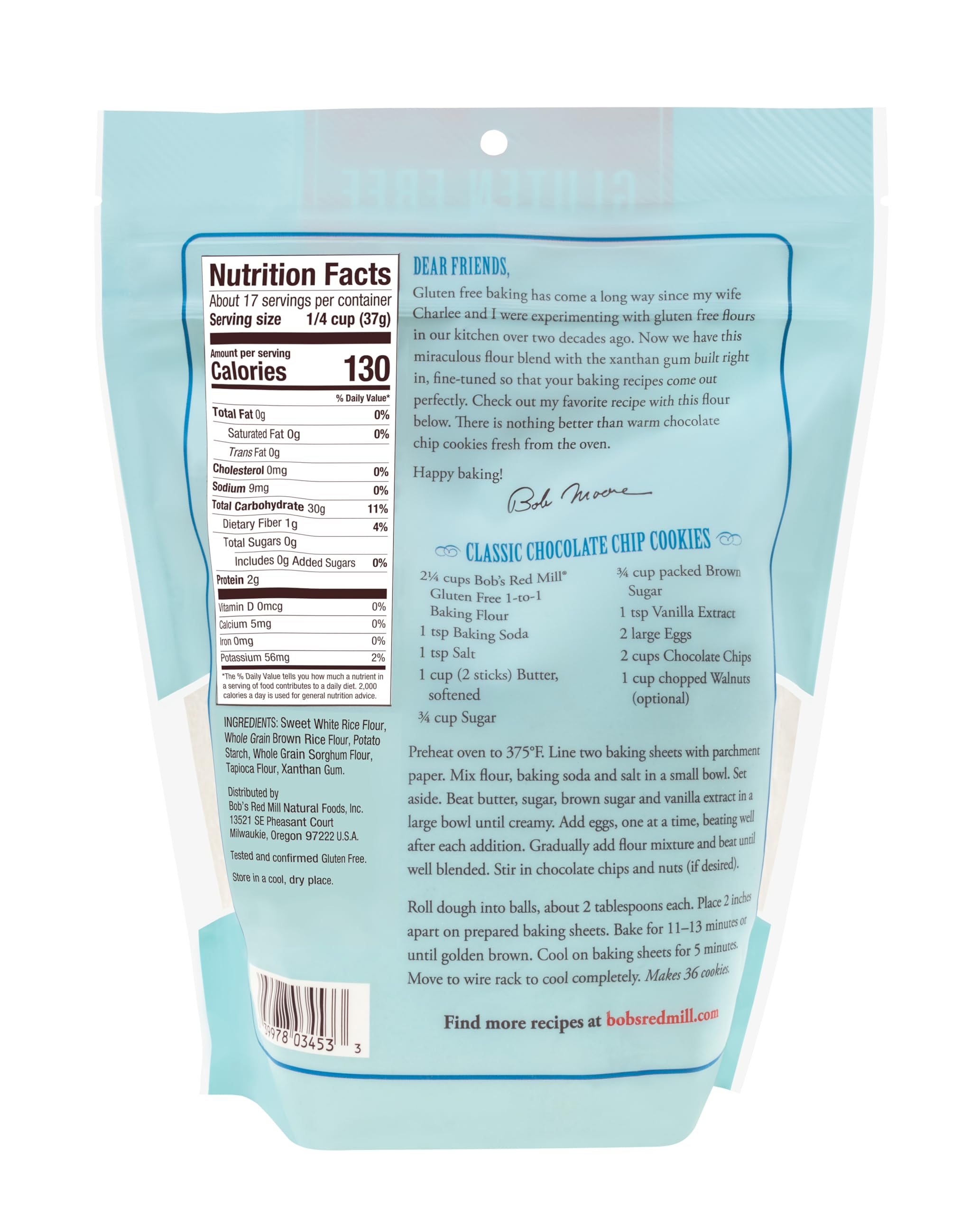 Bob's Red Mill Gluten Free 1 to 1 Baking Flour - Effortless Gluten-Free Baking | 624g Pouch 4