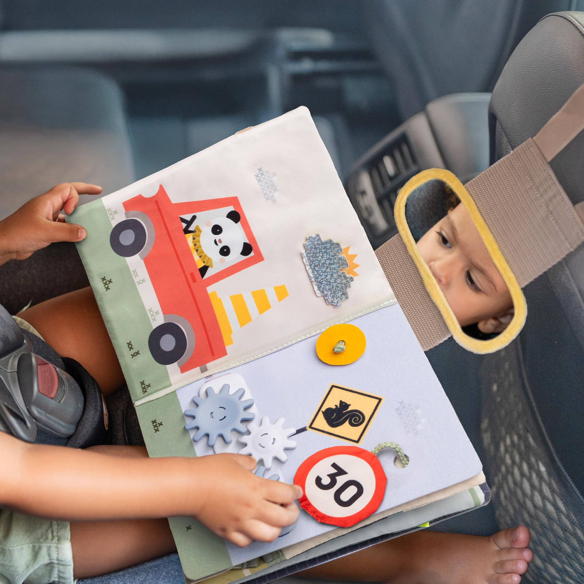 Taf Toys Ride Time Car Seat Busy Book for Toddlers - Screen-Free Travel Activity Toy for Ages 12m+ 1