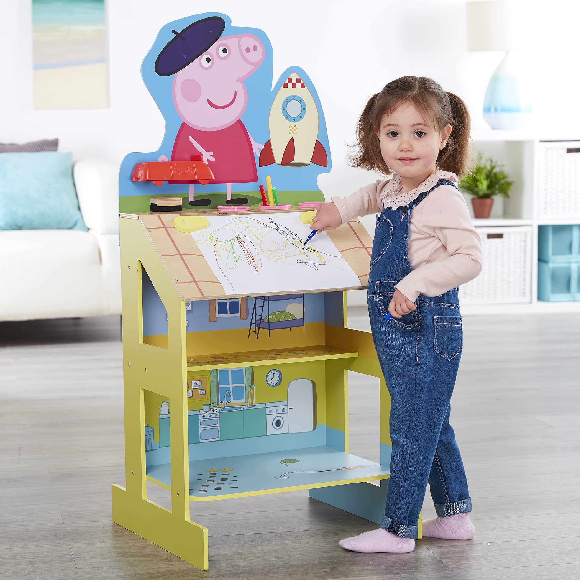 Peppa Pig Play and Draw chevalet en bois 6