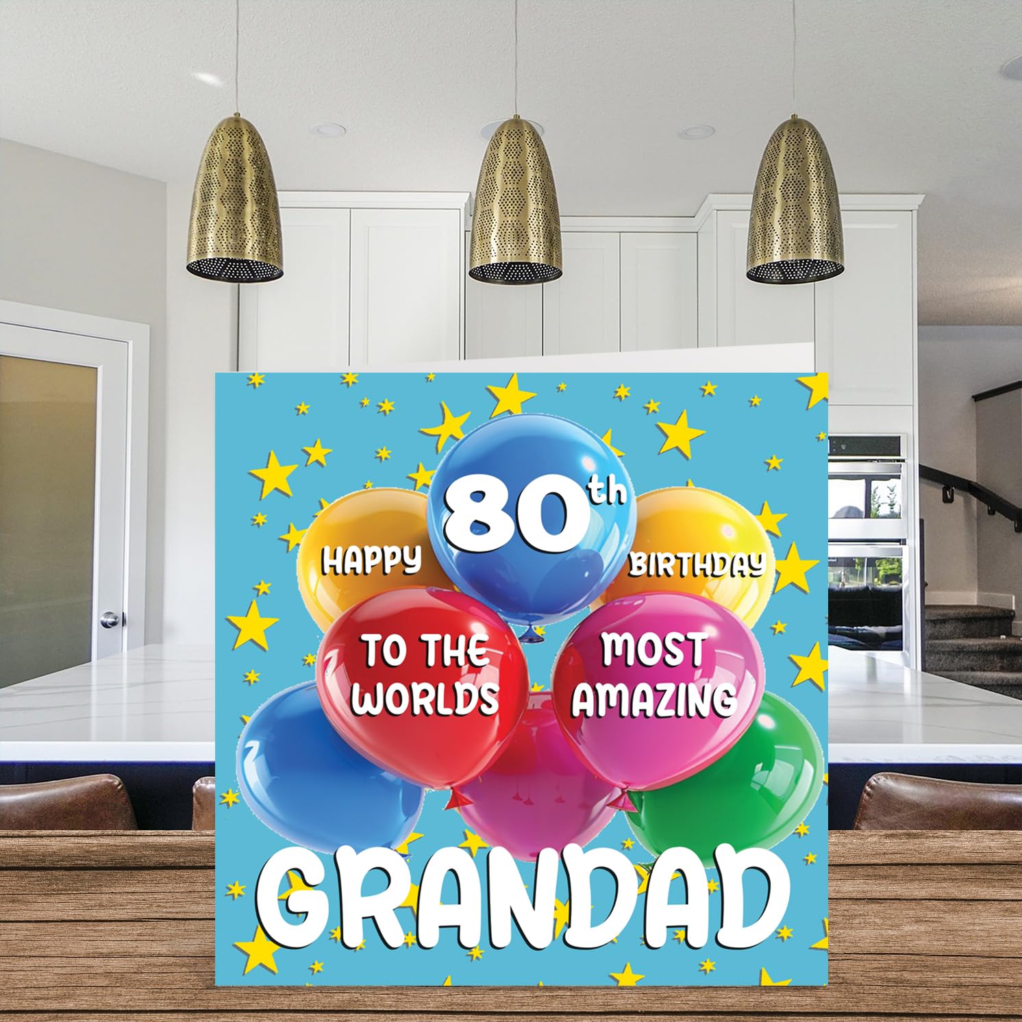 Stuff4 80th Grandad Birthday Card - World's Most Amazing Grandad | 145mm Square 3